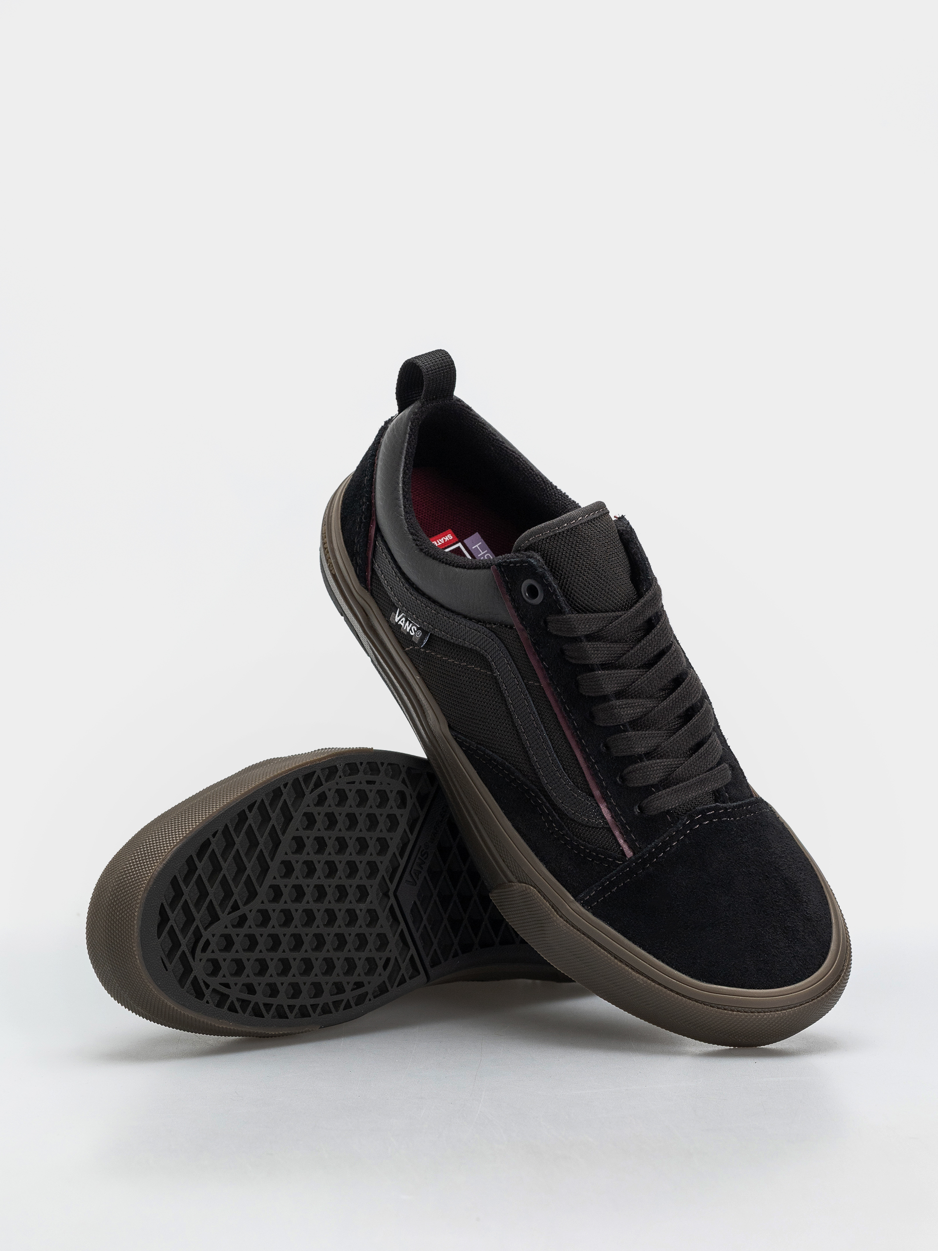 Vans Skate Old Skool Wafflecup Cipők (black/dark gum)