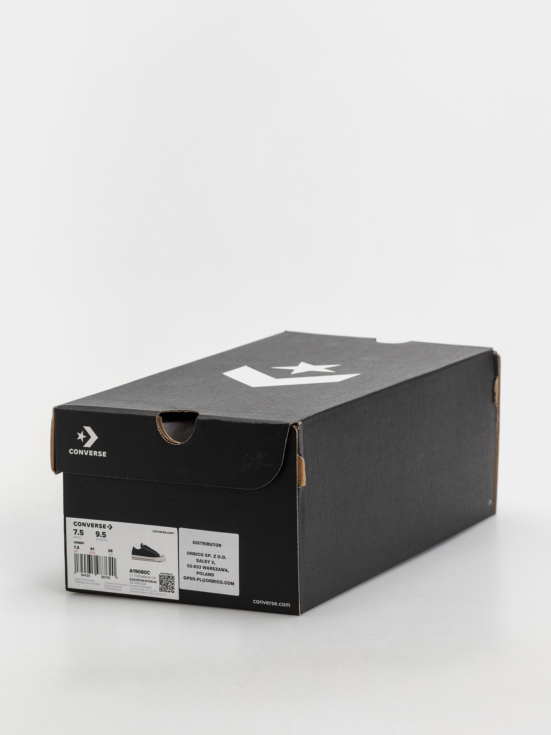 Converse Chuck Taylor Throwback Ox Tornacipők (black/vintage white)