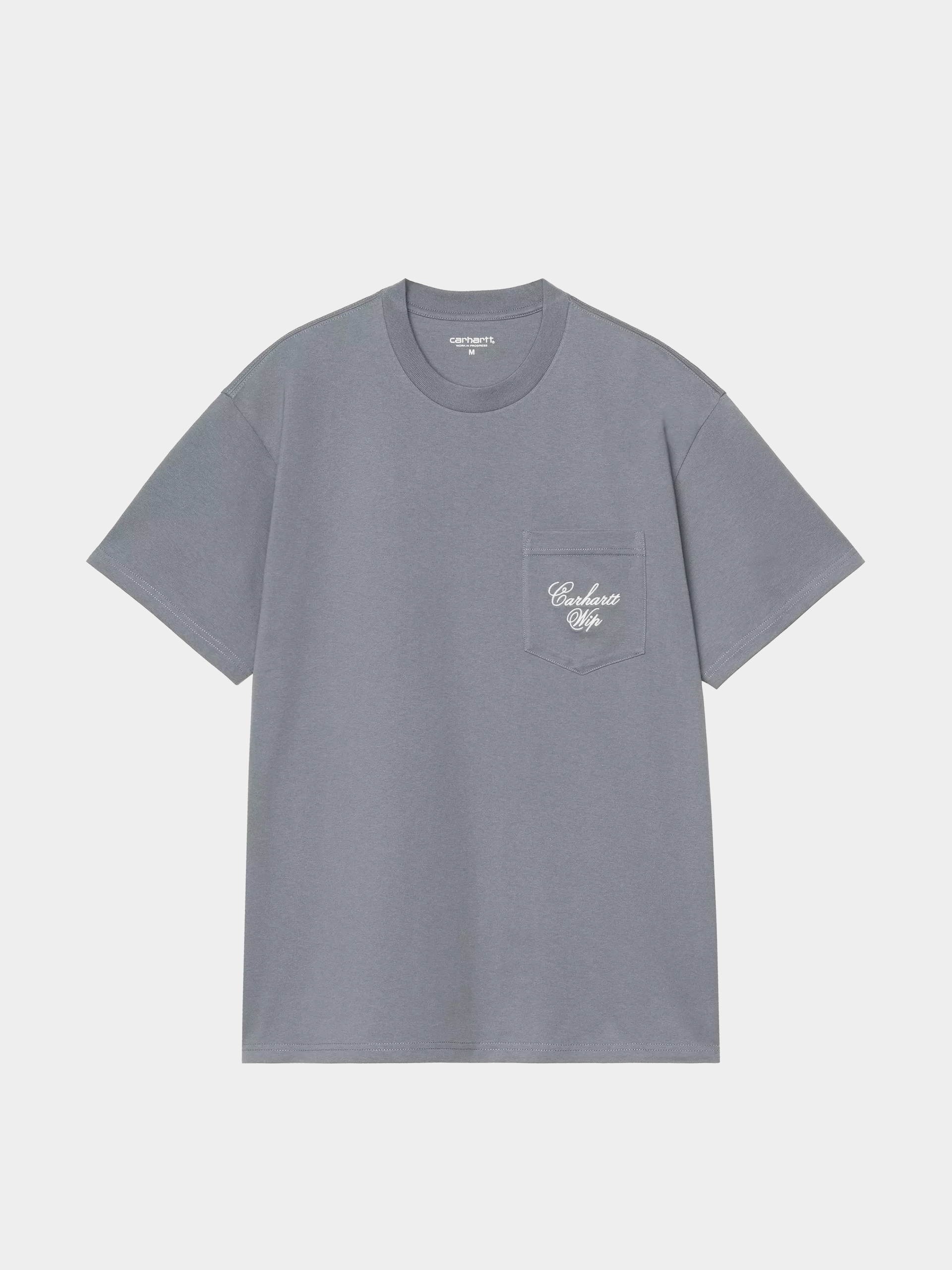 Póló Carhartt WIP Longhand Pocket (cozy blue/white)