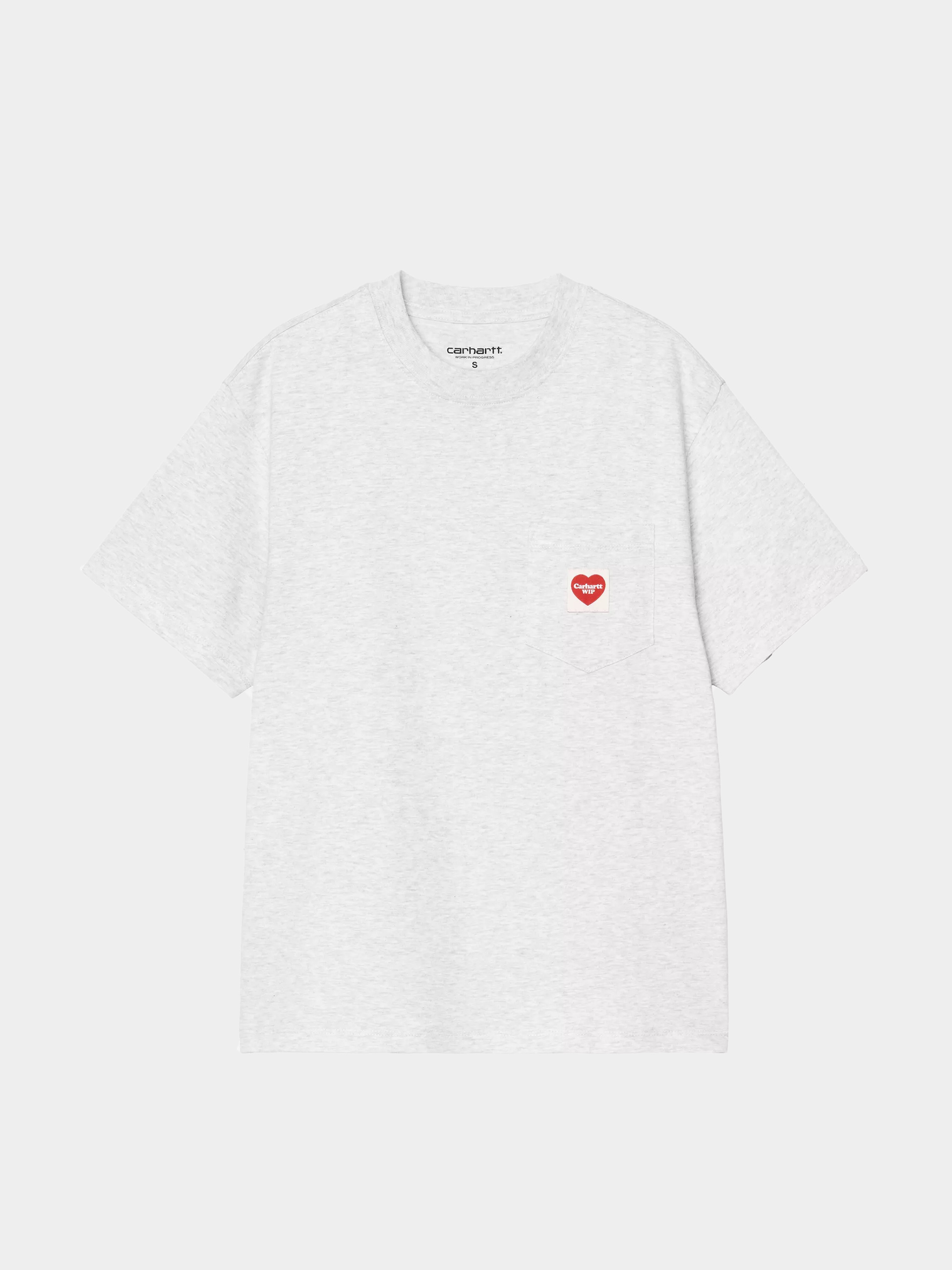 Póló Carhartt WIP Pocket Heart Wmn (ash heather/red)