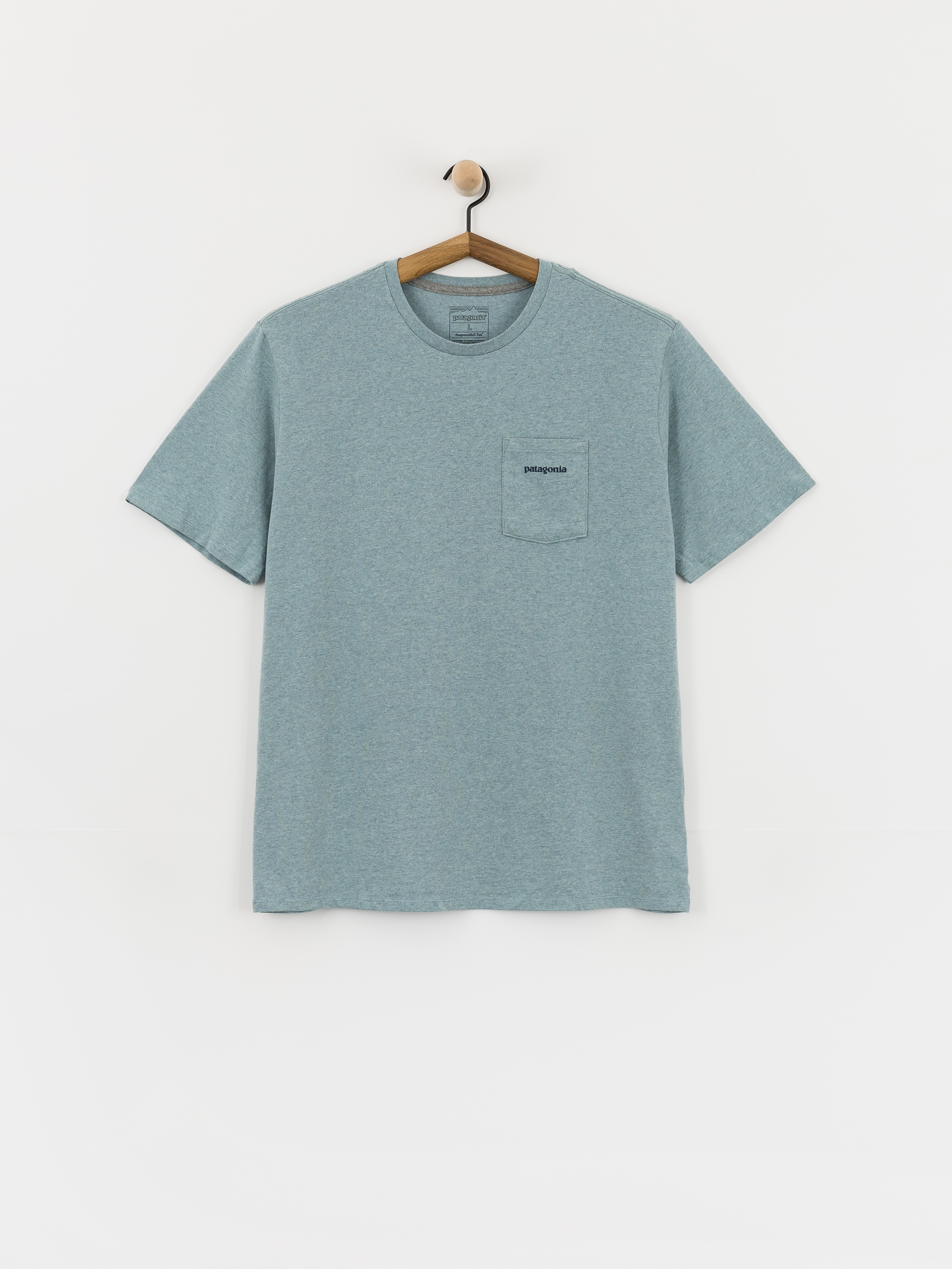 Patagonia Boardshort Logo Pocket Responsibili Póló (blue sage)