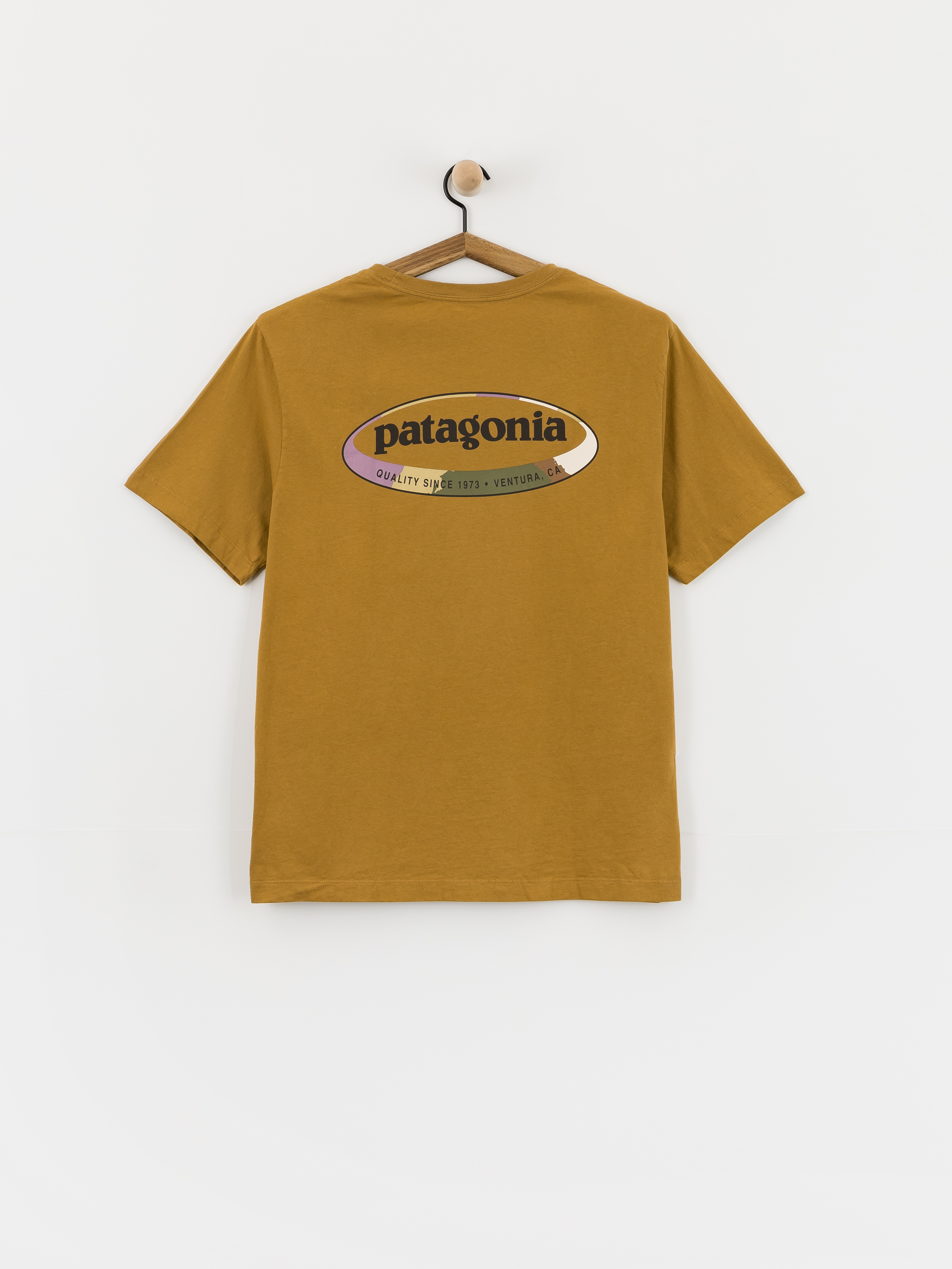 Patagonia 95 Oval Logo Pu00f3lu00f3 (bobcat brown/sunshine)