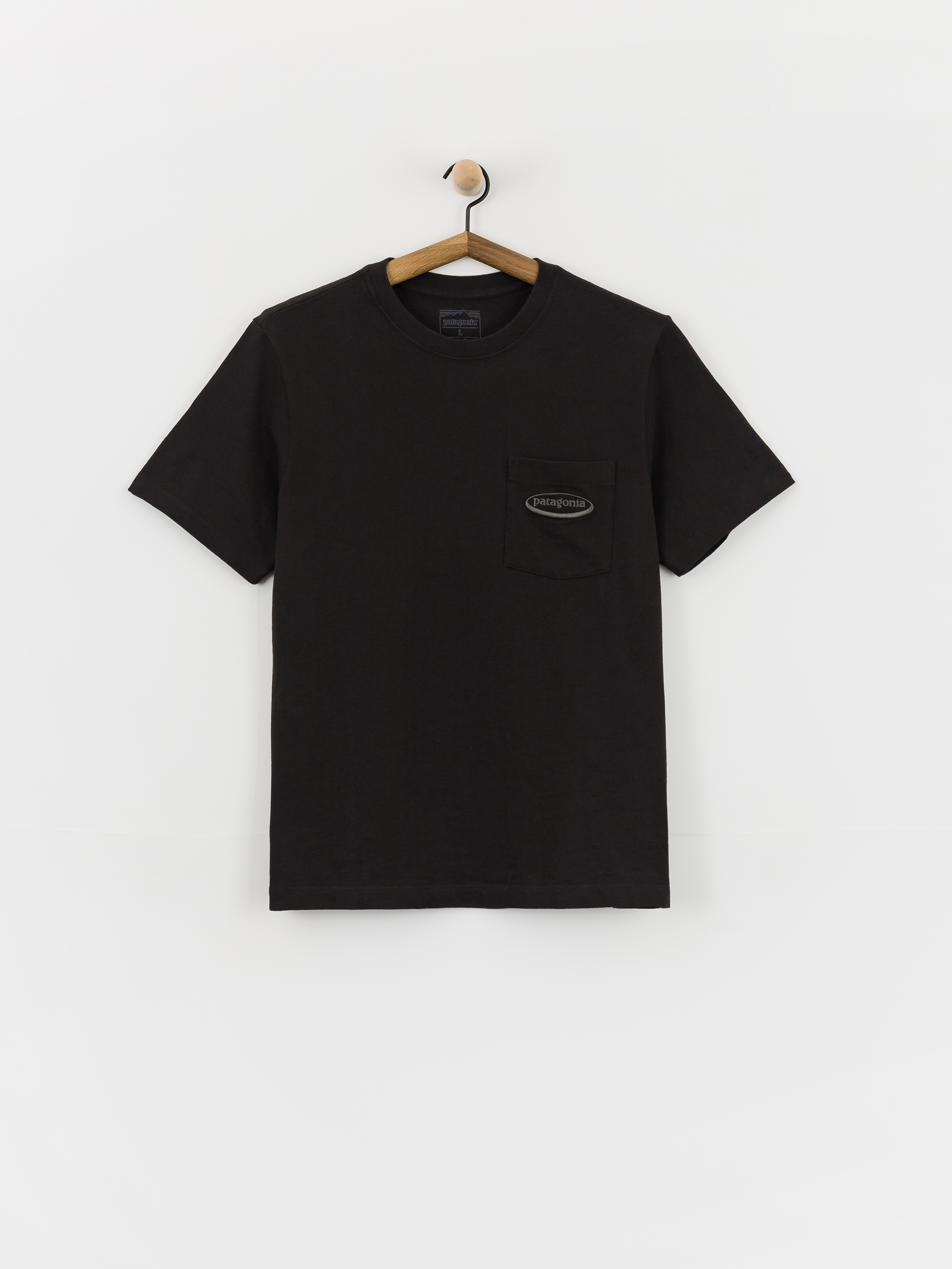Patagonia Midweight '95 Oval Logo Pocket Póló (black)