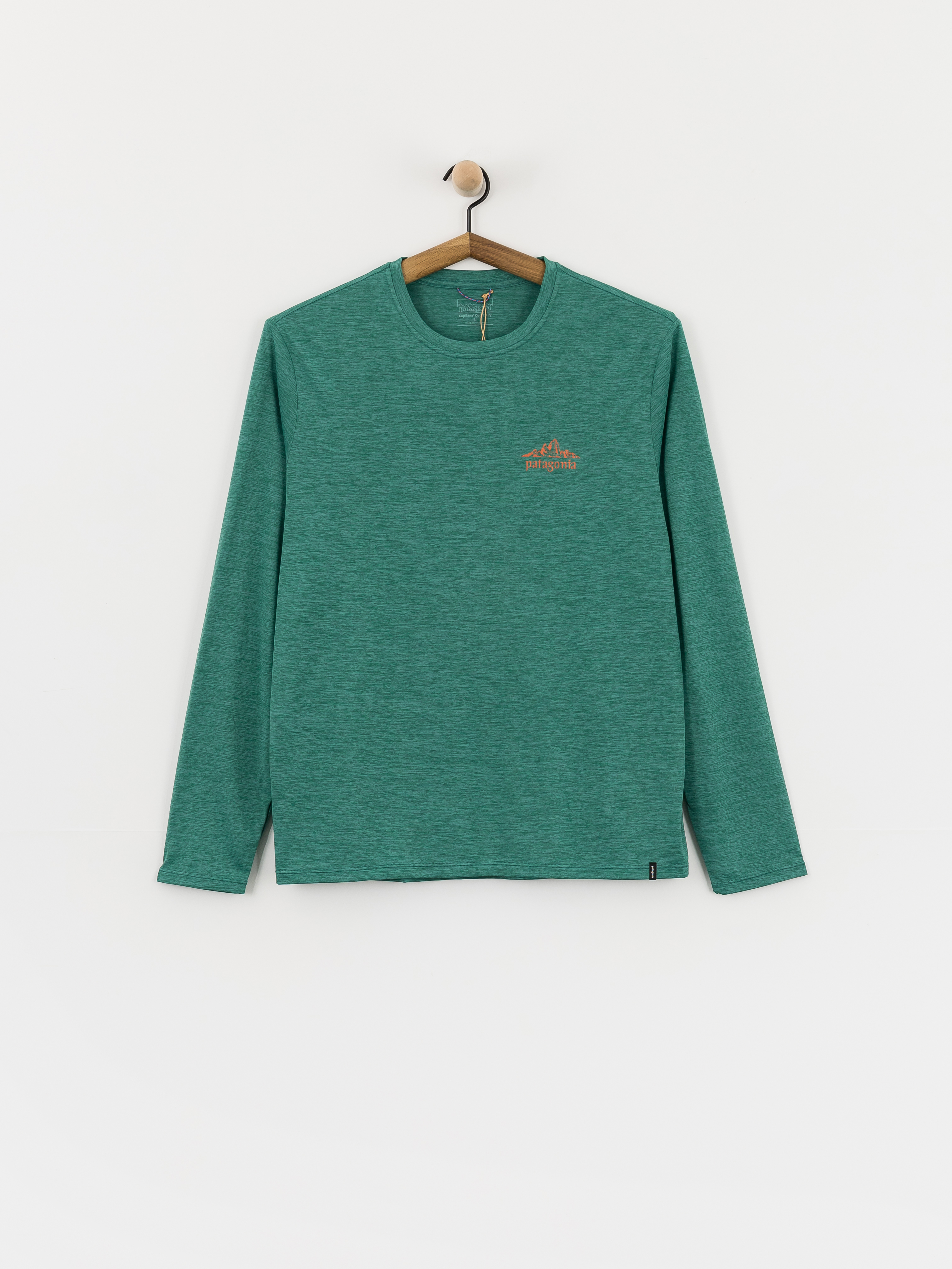 Patagonia Capilene Cool Cloud Crag Hosszú ujjú felső (gem green/light gem green)