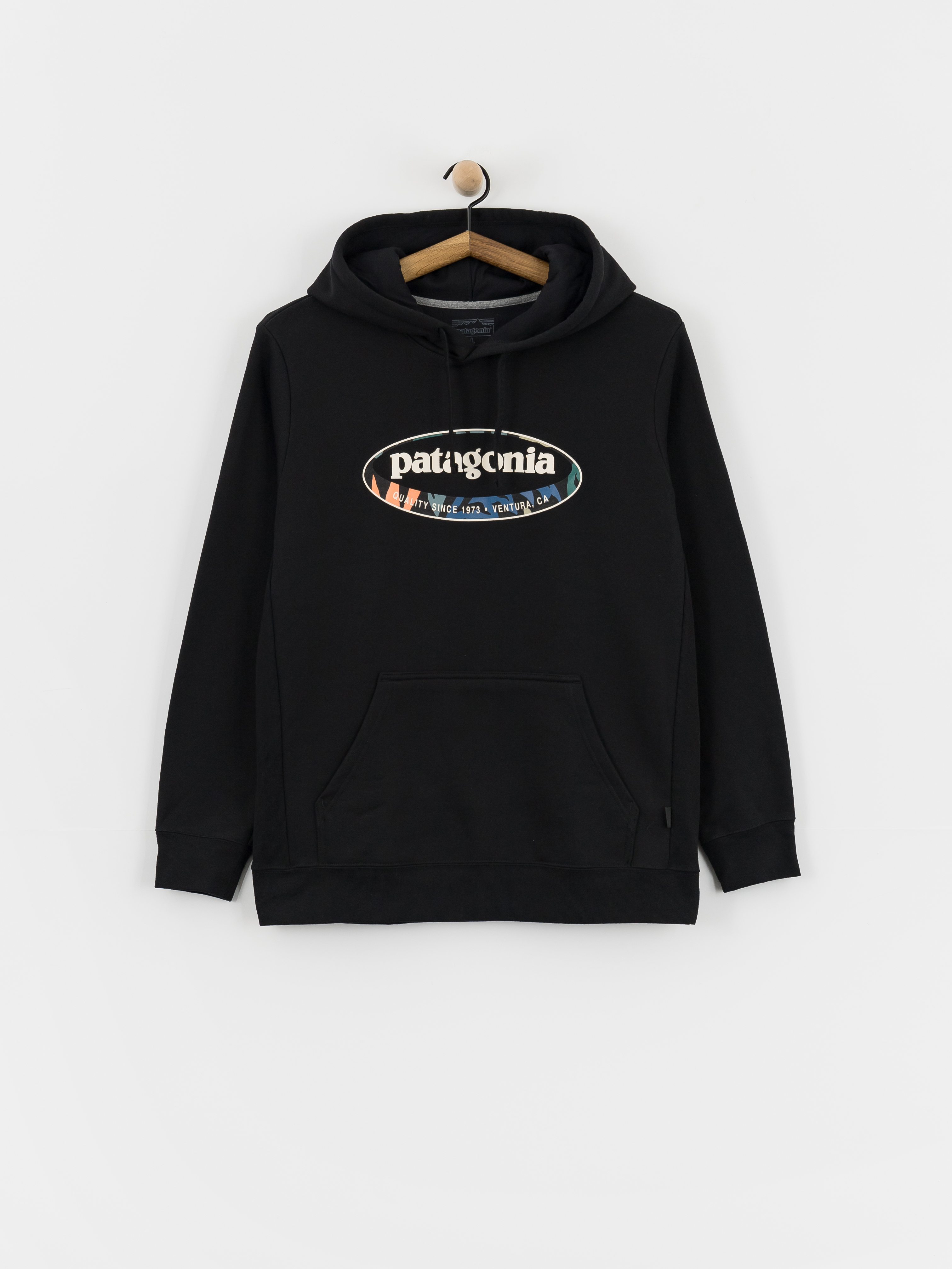 Patagonia 95 Oval Logo Uprisal HD Kapucnis pulu00f3ver (black/kaleido)
