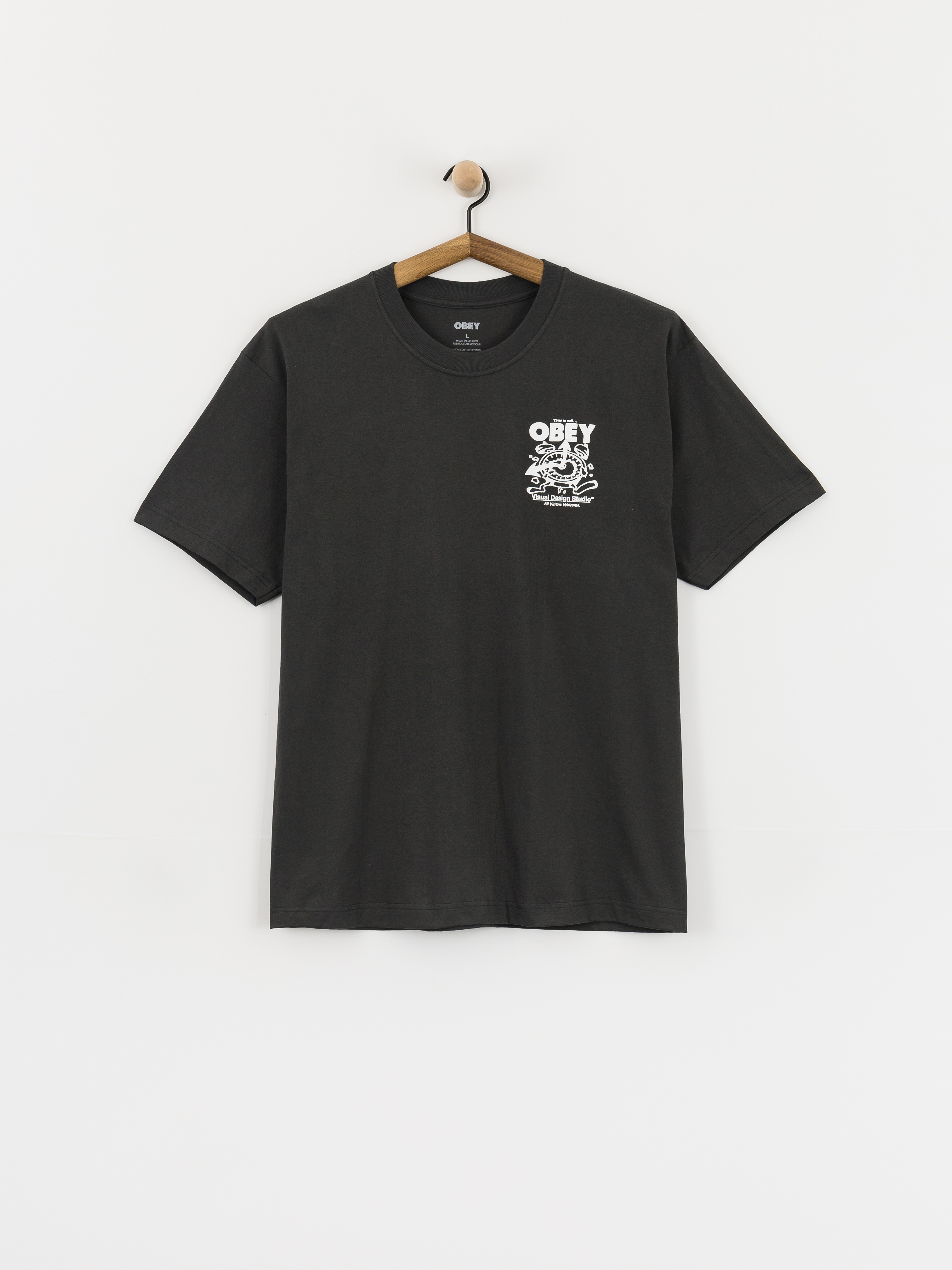 OBEY Time To Call Obey Póló (vintage black)