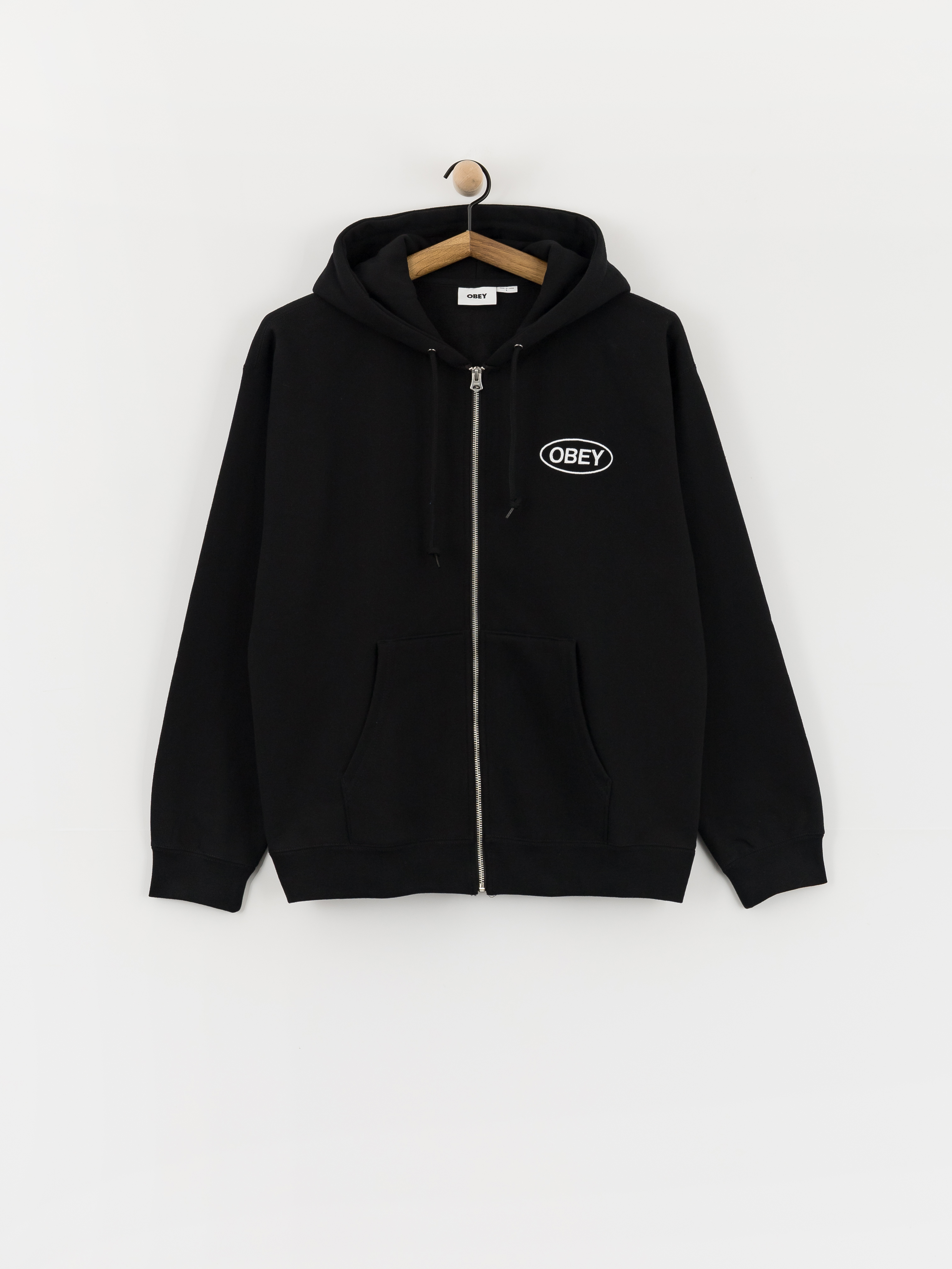 OBEY Oval ZHD Kapucnis pulóver (black)