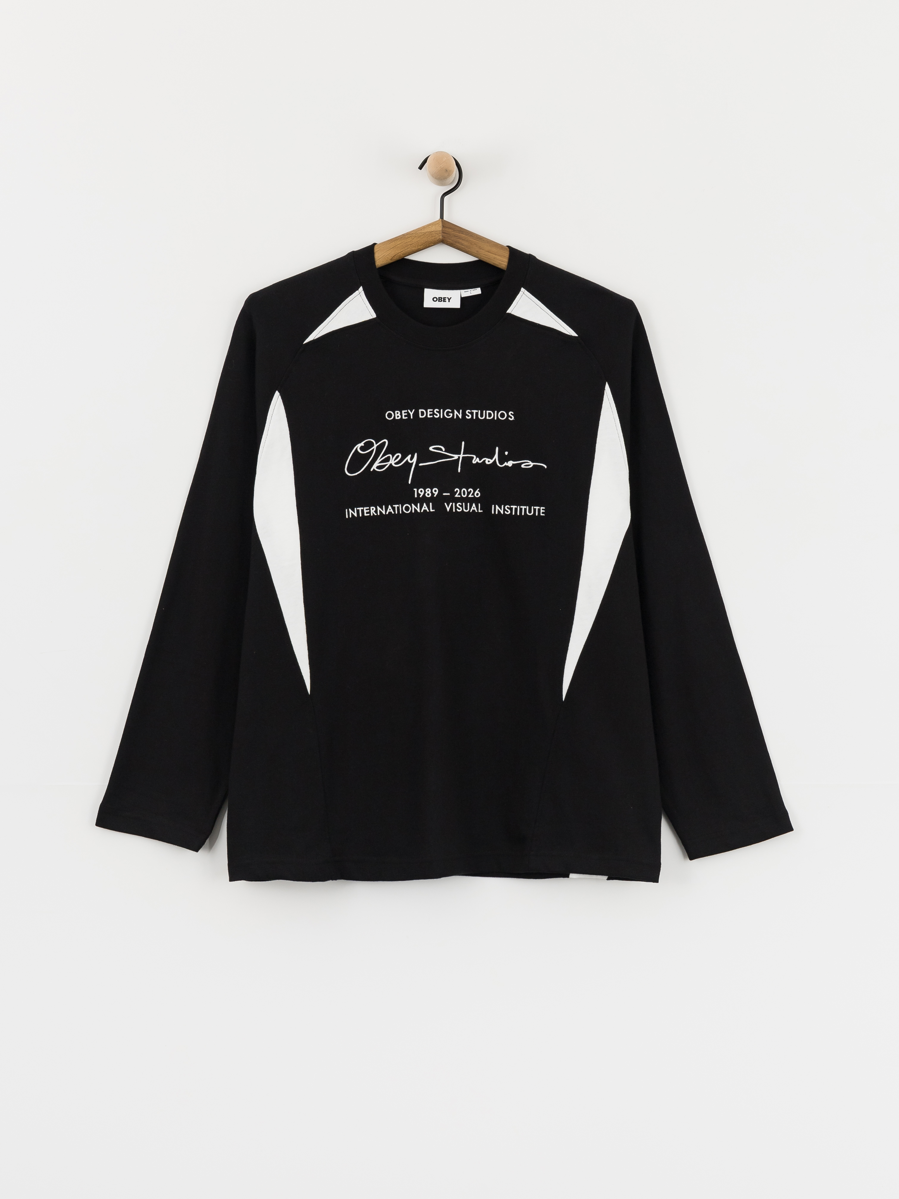 OBEY League Hosszú ujjú felső (black multi)
