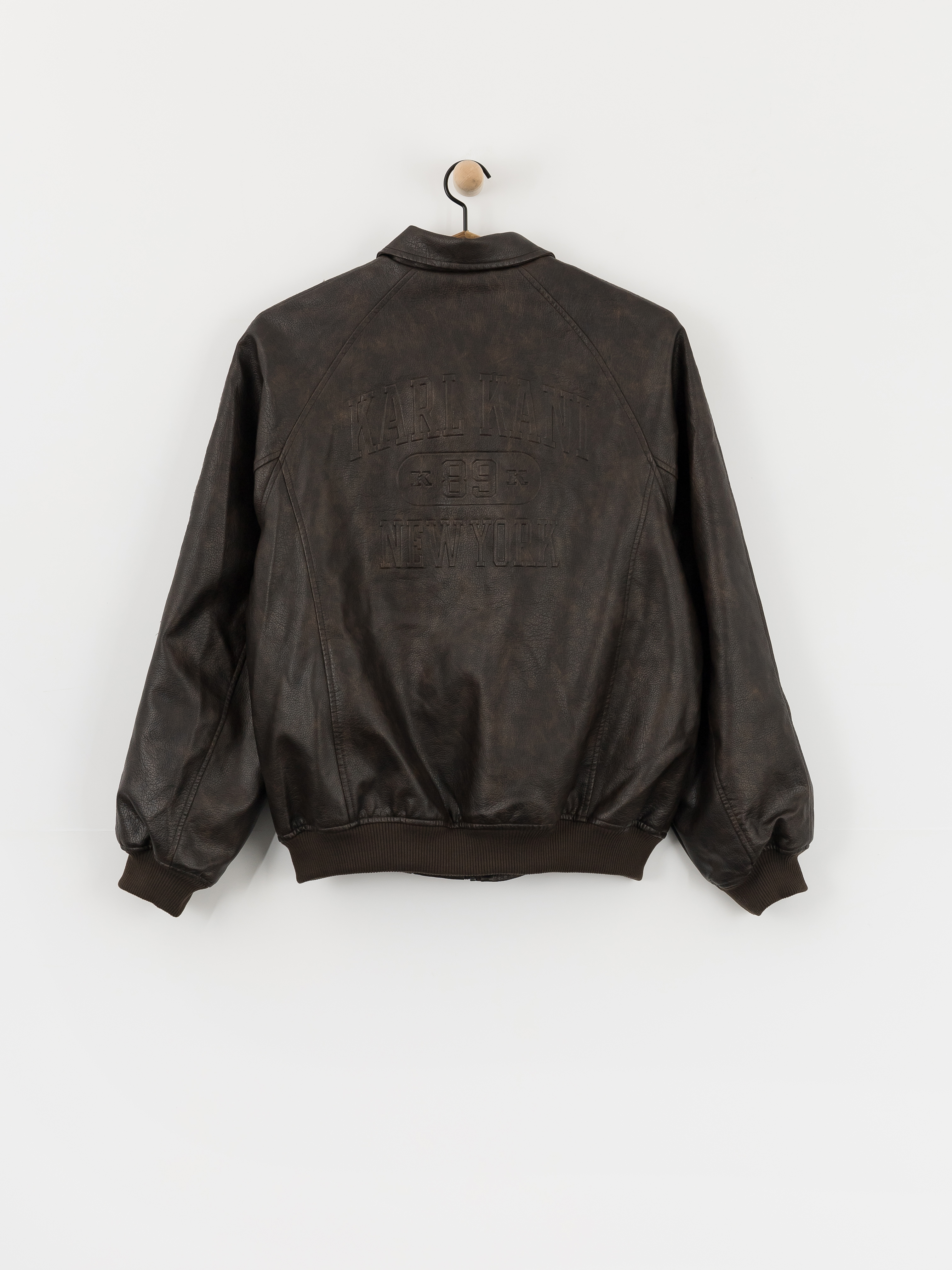 Karl Kani Signature Pu Leather Bomber Dzseki (brown)