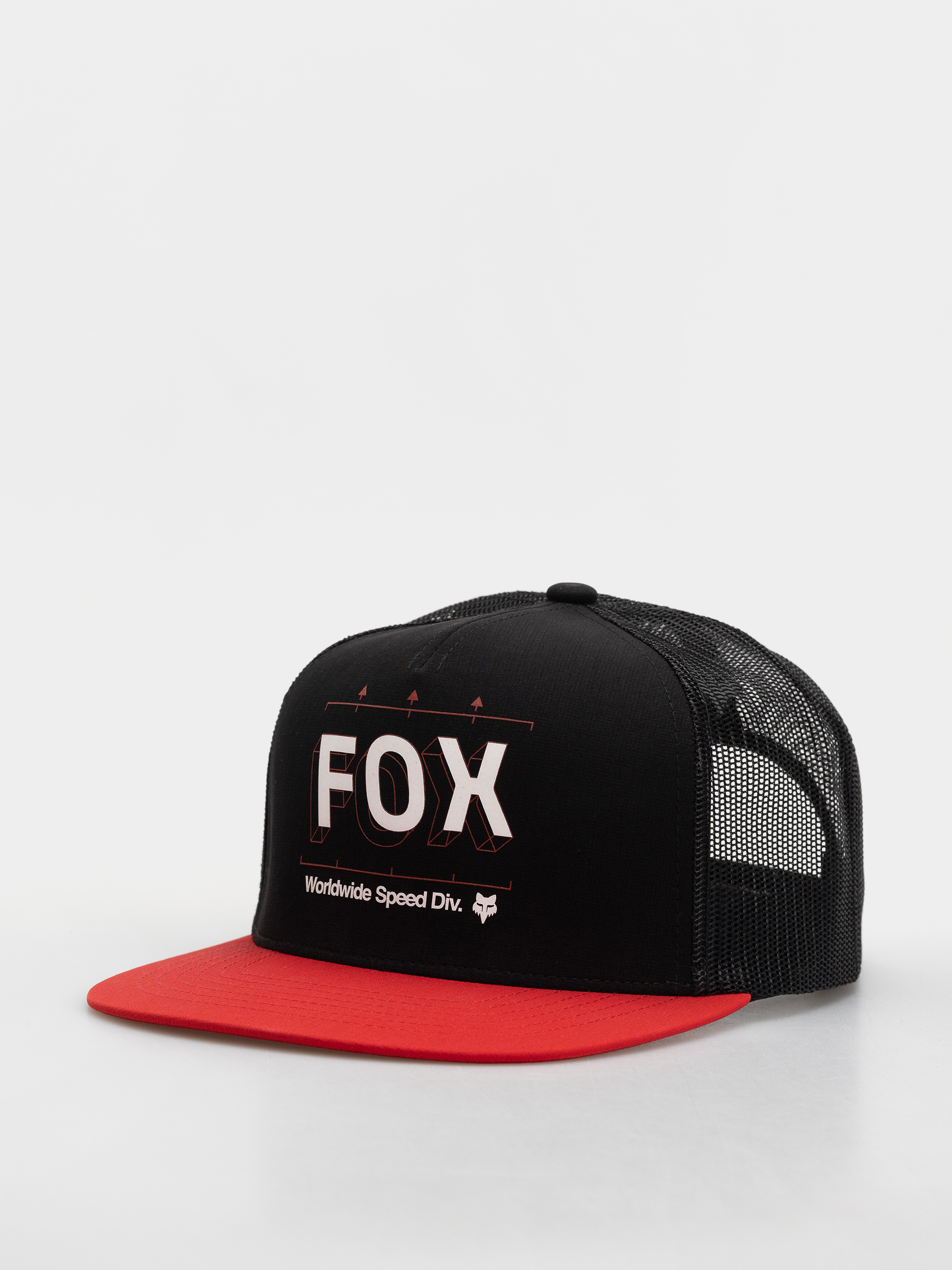 Fox Image Print Trucker Baseball sapka (black)