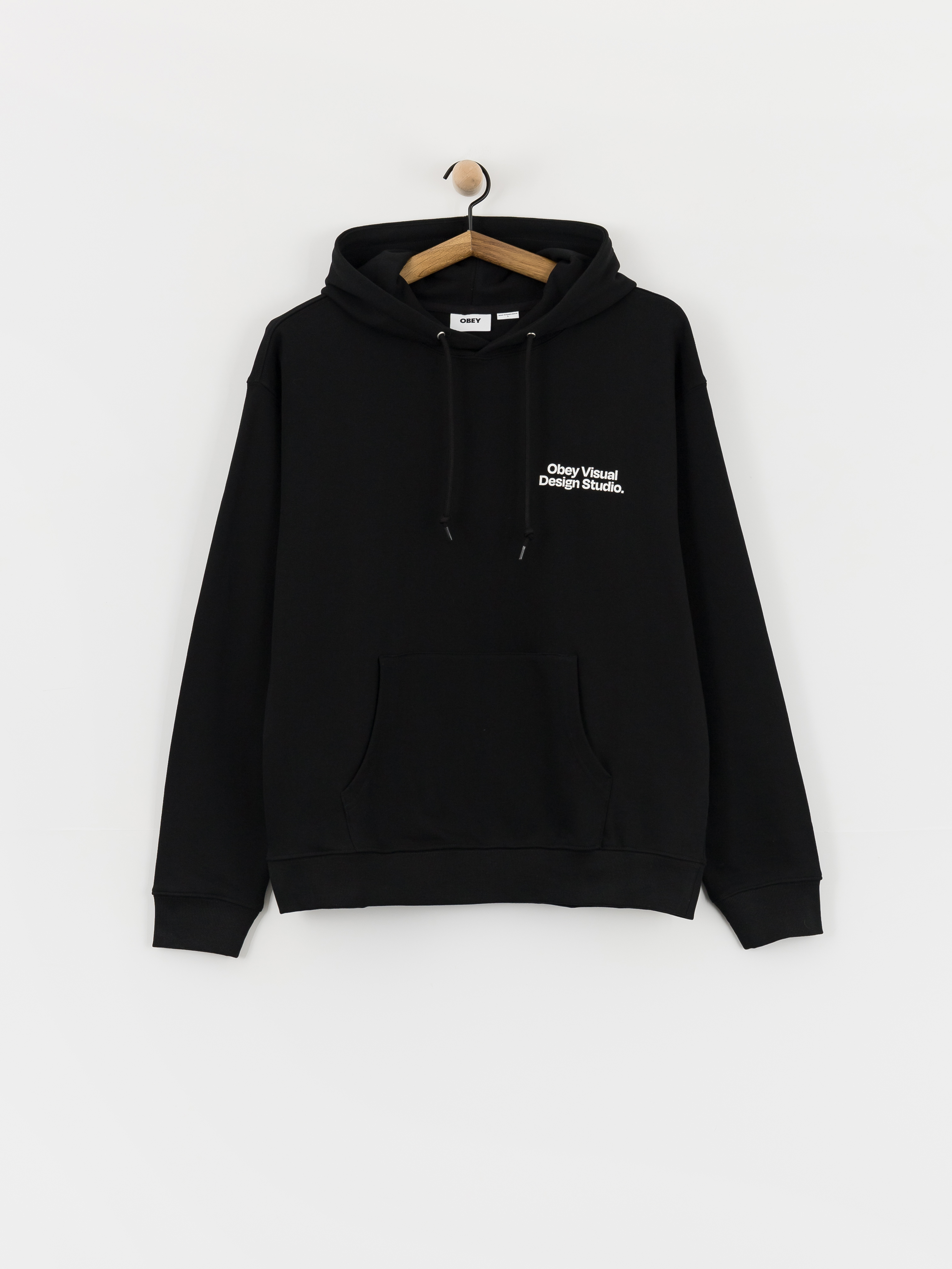 OBEY Visual Design Studio HD Kapucnis pulóver (black)
