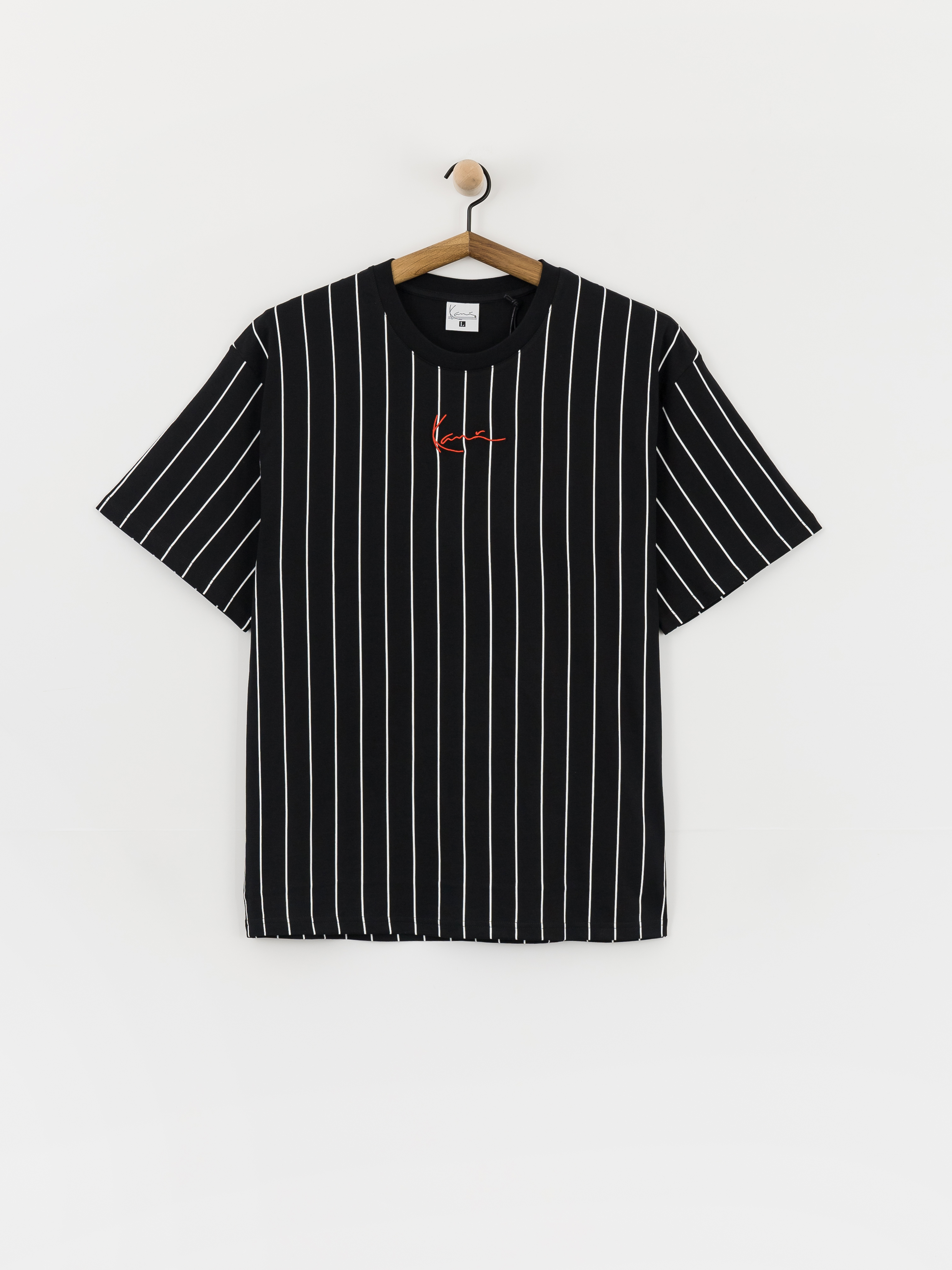 Karl Kani Small Signature Pinstripe Póló (black/white)