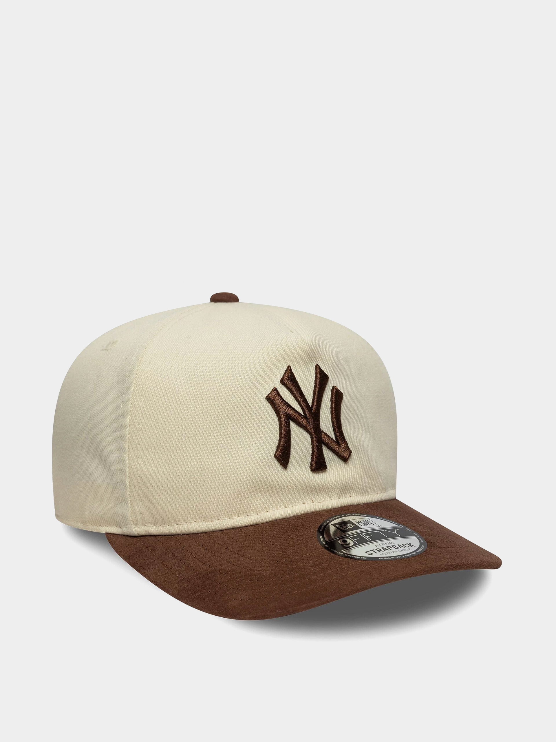 Baseball sapka New Era Suede Visor 9Fifty New York Yankees (light cream/chestnut)