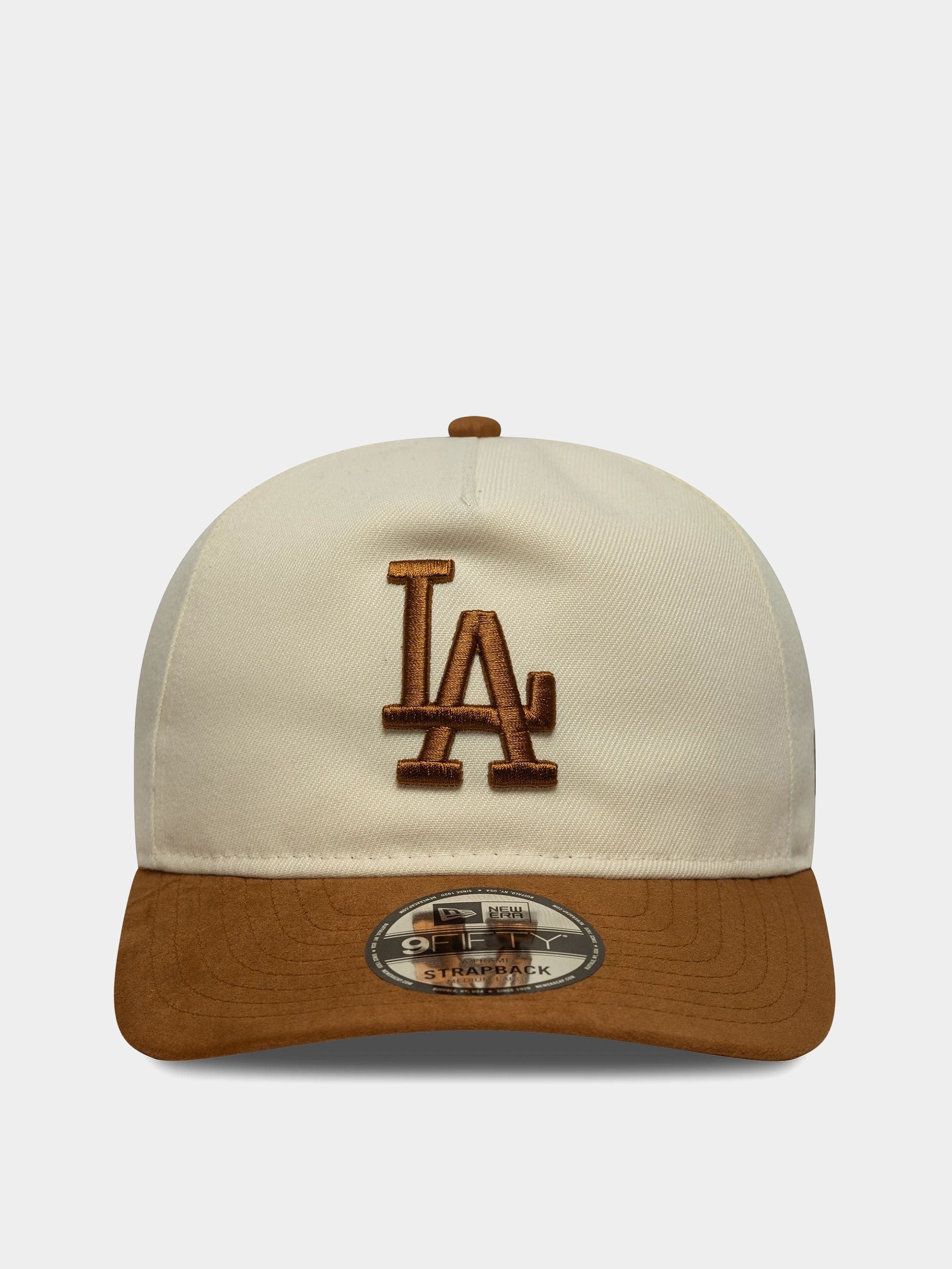Baseball sapka New Era Suede Visor 9Fifty La Dodgers (light cream/dark ochre)