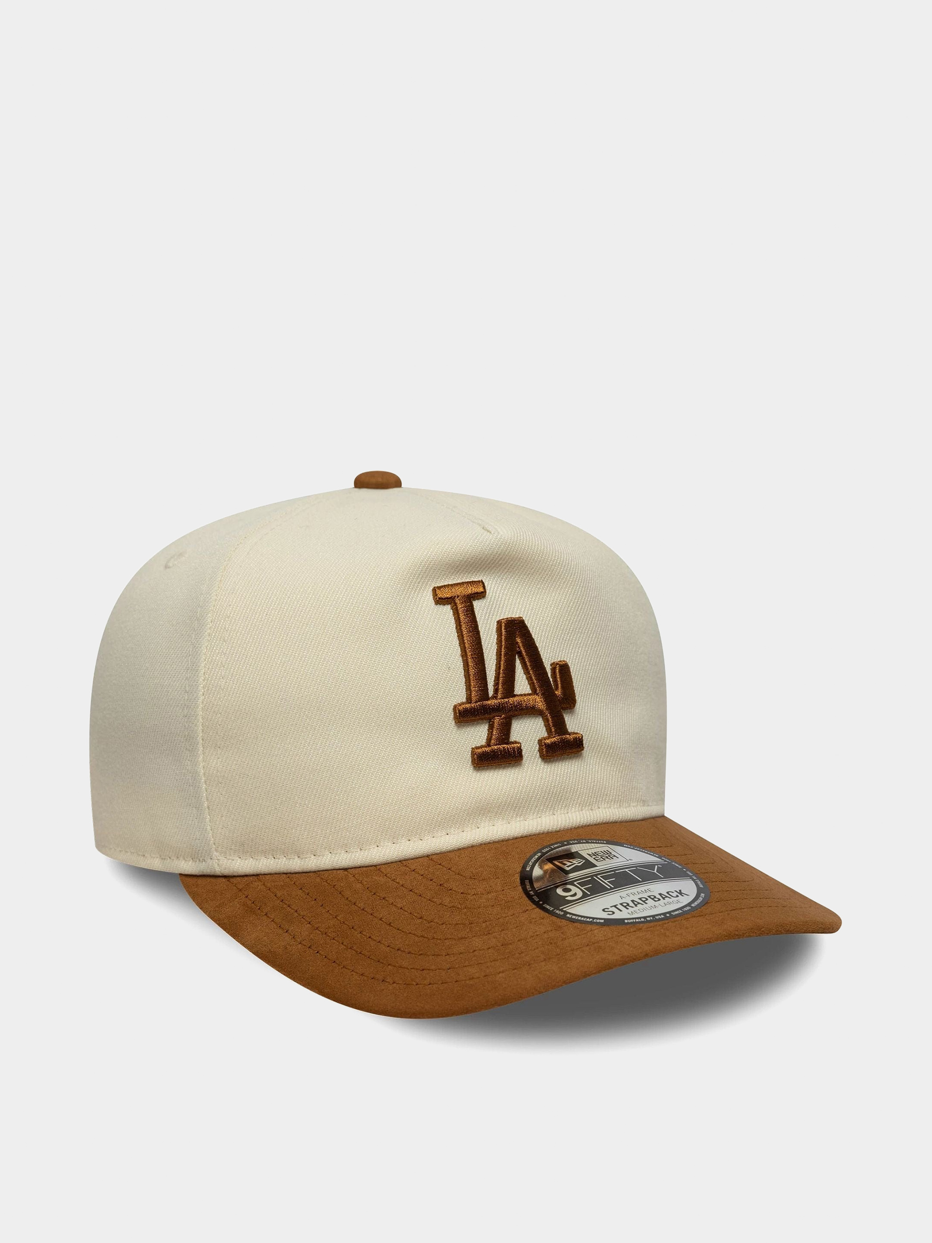 Baseball sapka New Era Suede Visor 9Fifty La Dodgers (light cream/dark ochre)