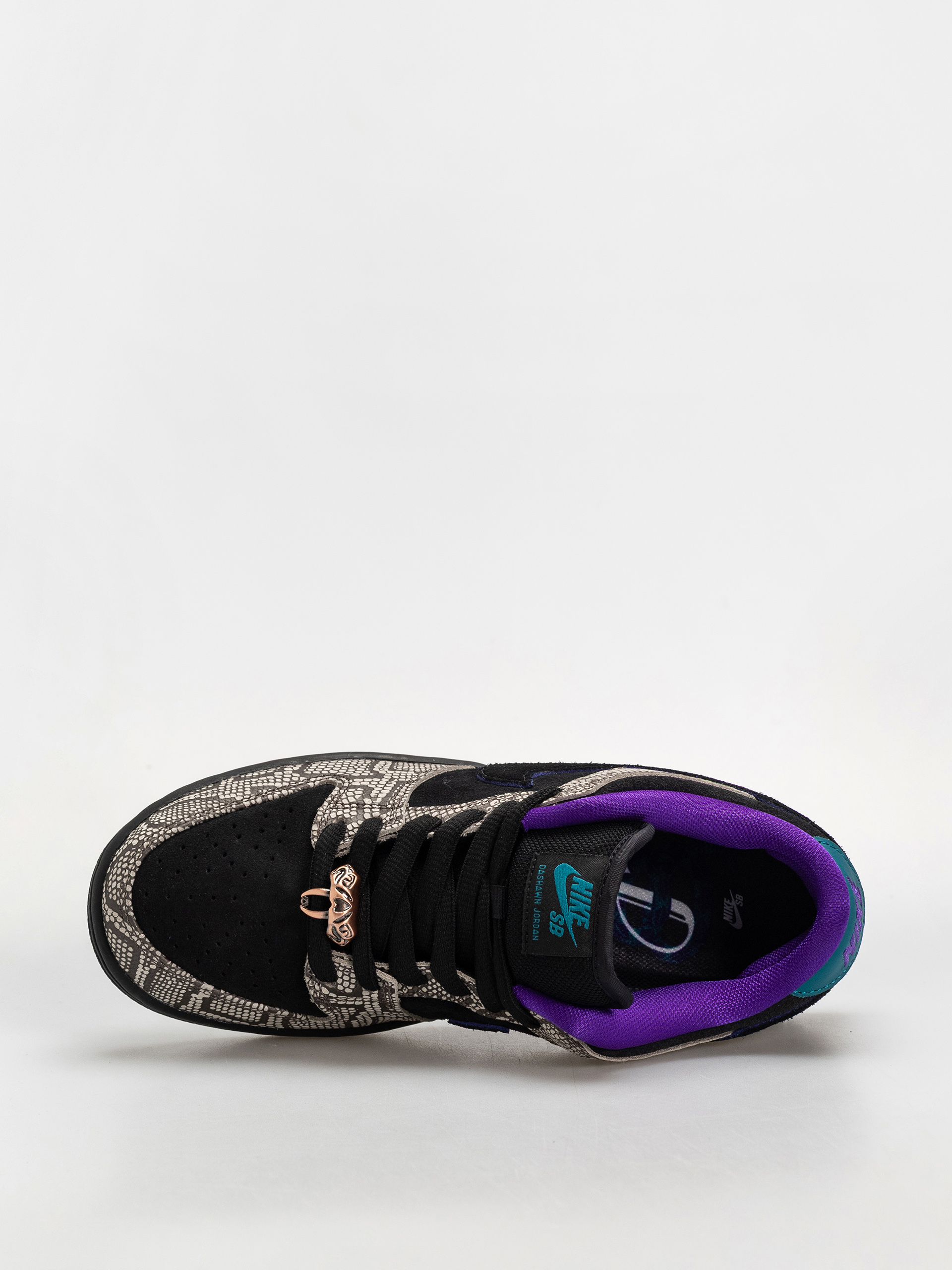 Nike SB Dunk Low Pro Cipők (string/black bright spruce fierce purple)
