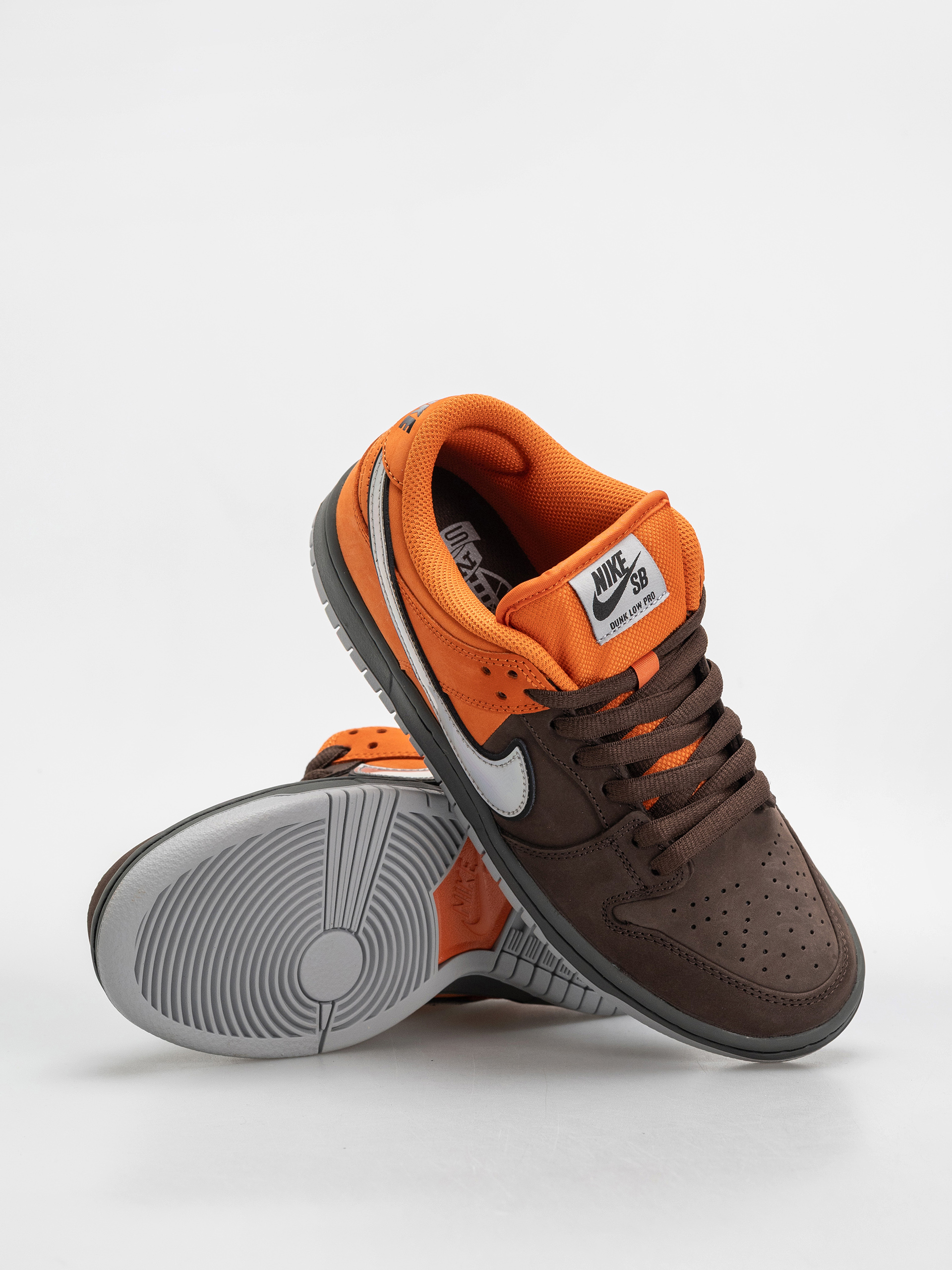 Nike SB Dunk Low Pro Cipők (safety orange/wolf grey baroque brown)