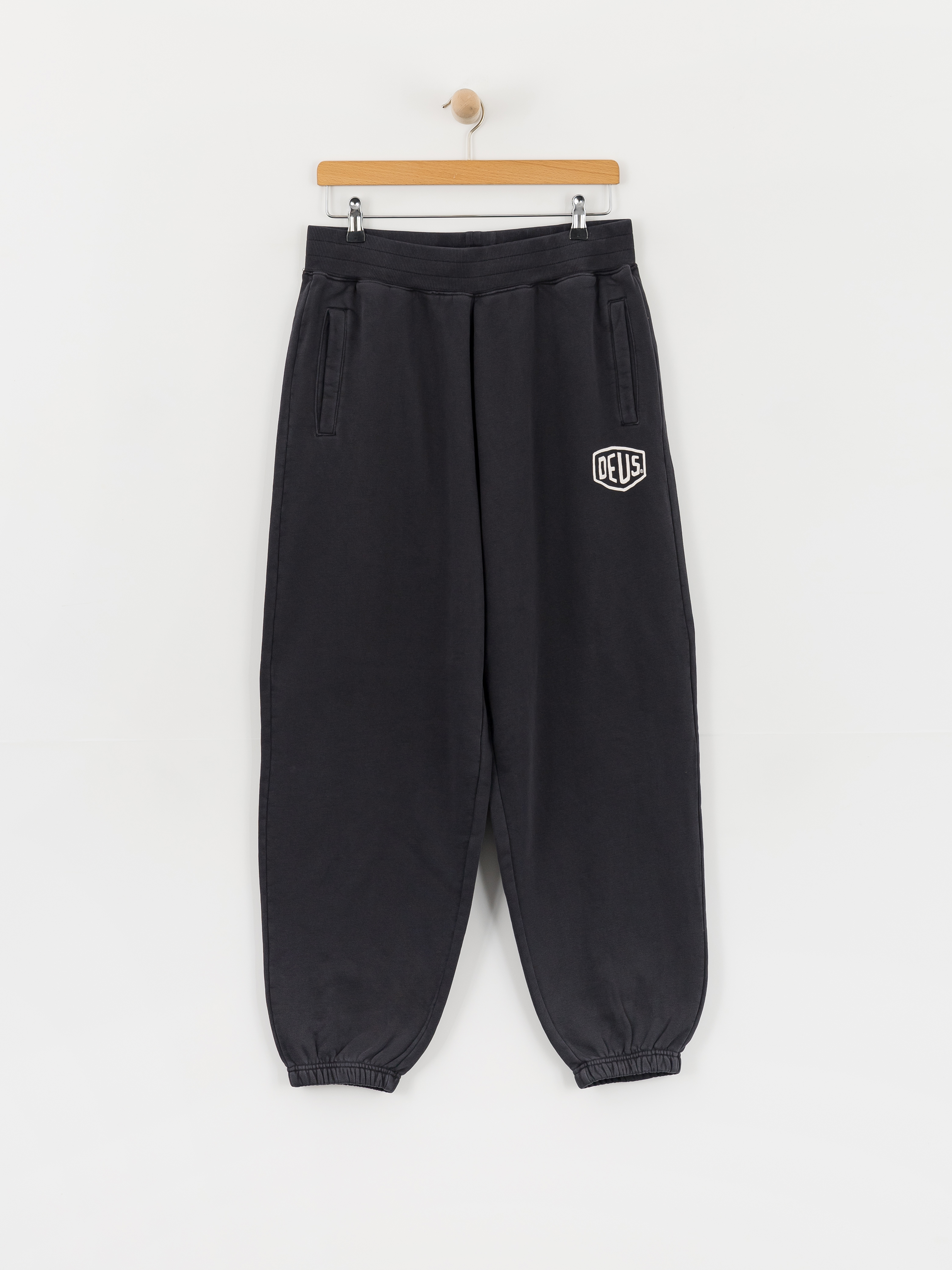 Deus Ex Machina Shield Garment Dyed Track Kisnadrág (black)