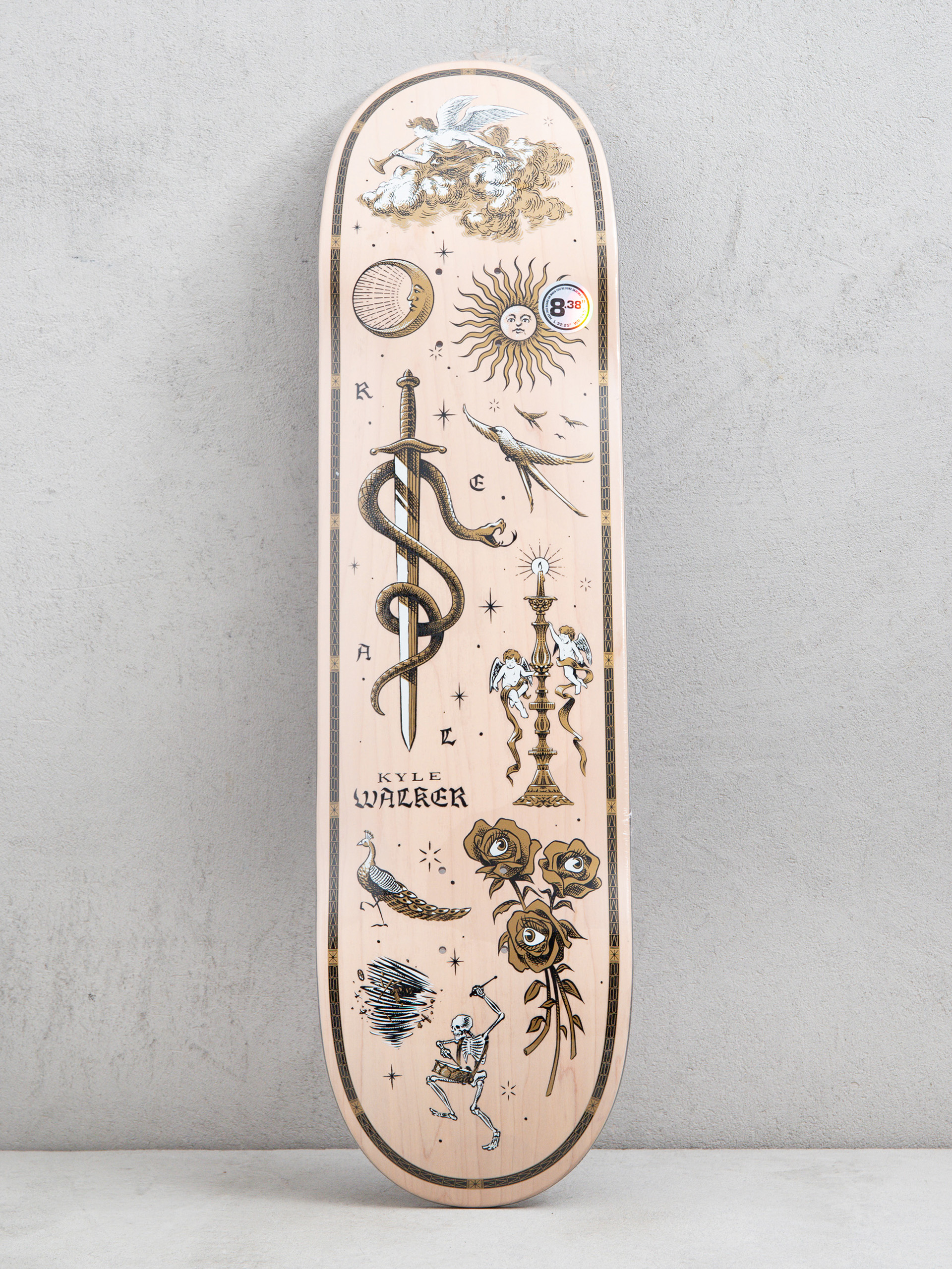 Real Kyle Engraved Gördeszka lap (white)