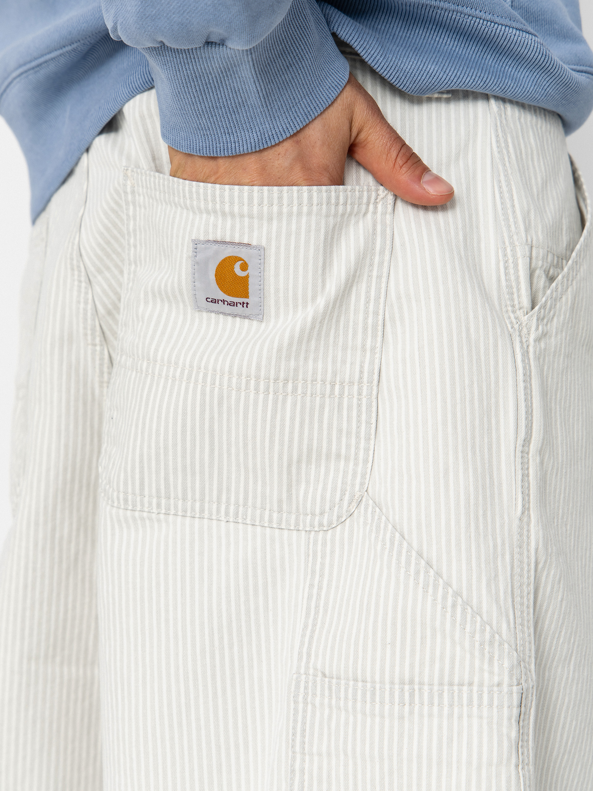 Carhartt WIP Mercer Single Knee Kisnadrág (mercer stripe/graphite/wax)