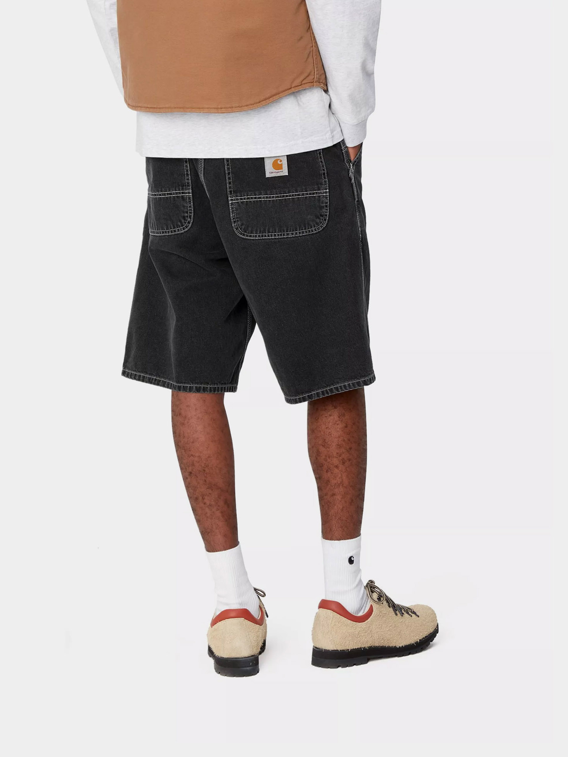 Rövidnadrág Carhartt WIP Simple (black heavy stone wash)