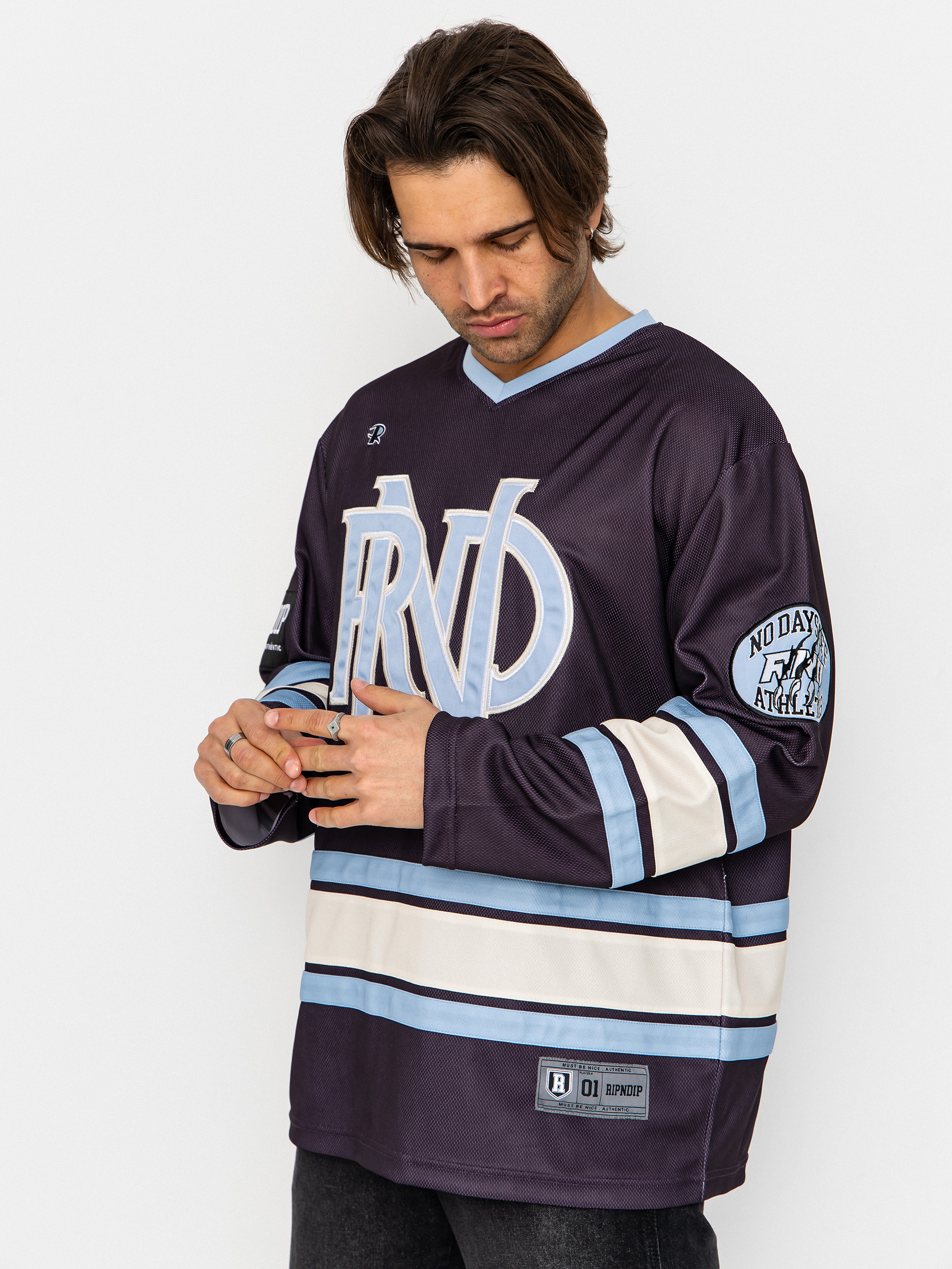 RipNDip No Days Off Hockey Jersey Póló (plum)