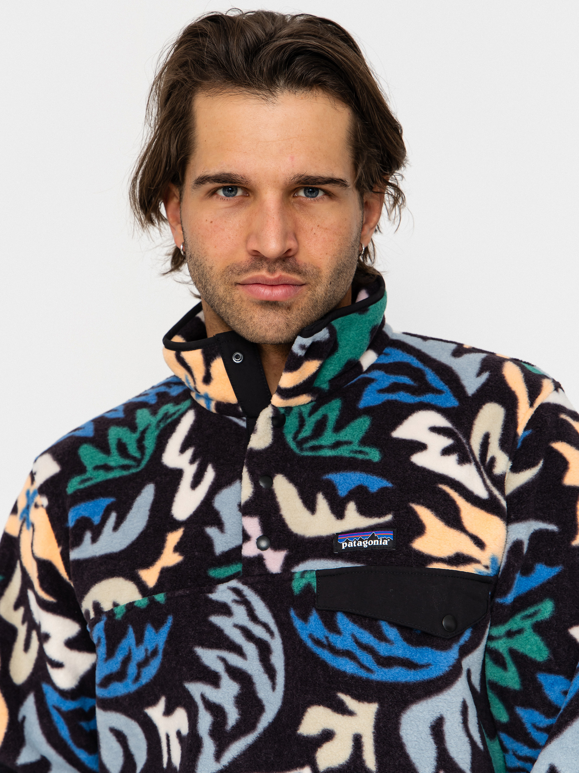 Férfi Patagonia Lightweight Synchilla Snap T Polár pulóver (kaleido/black)