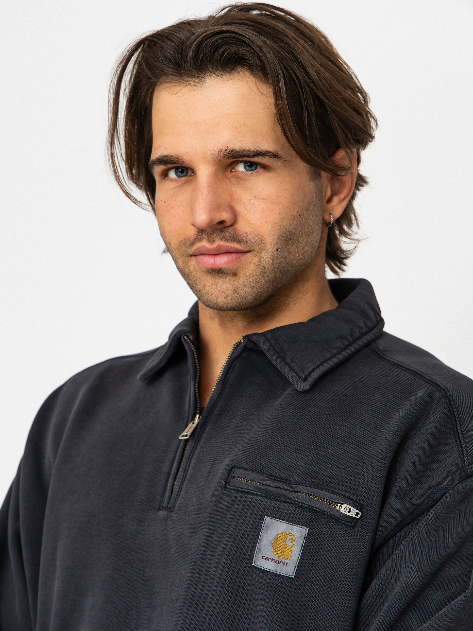 Carhartt WIP Half Zip Detroit Pulóver (black)