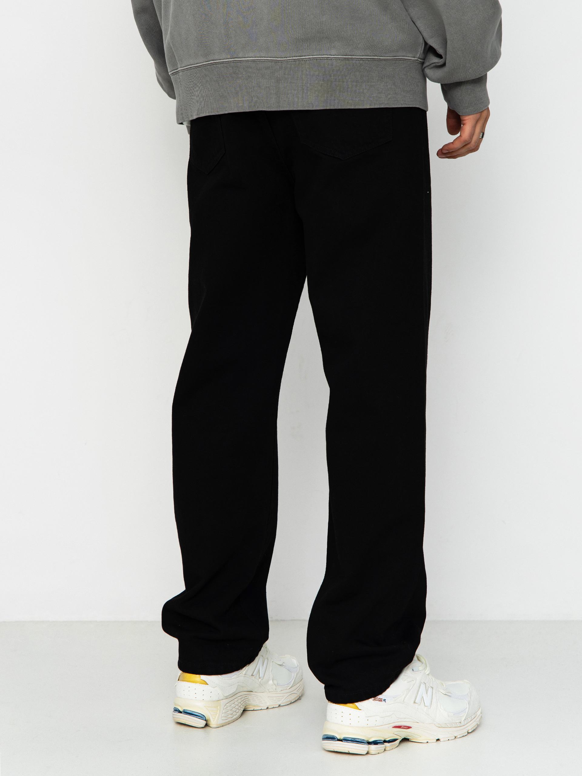 Carhartt WIP Aaron Kisnadrág (black rinsed)