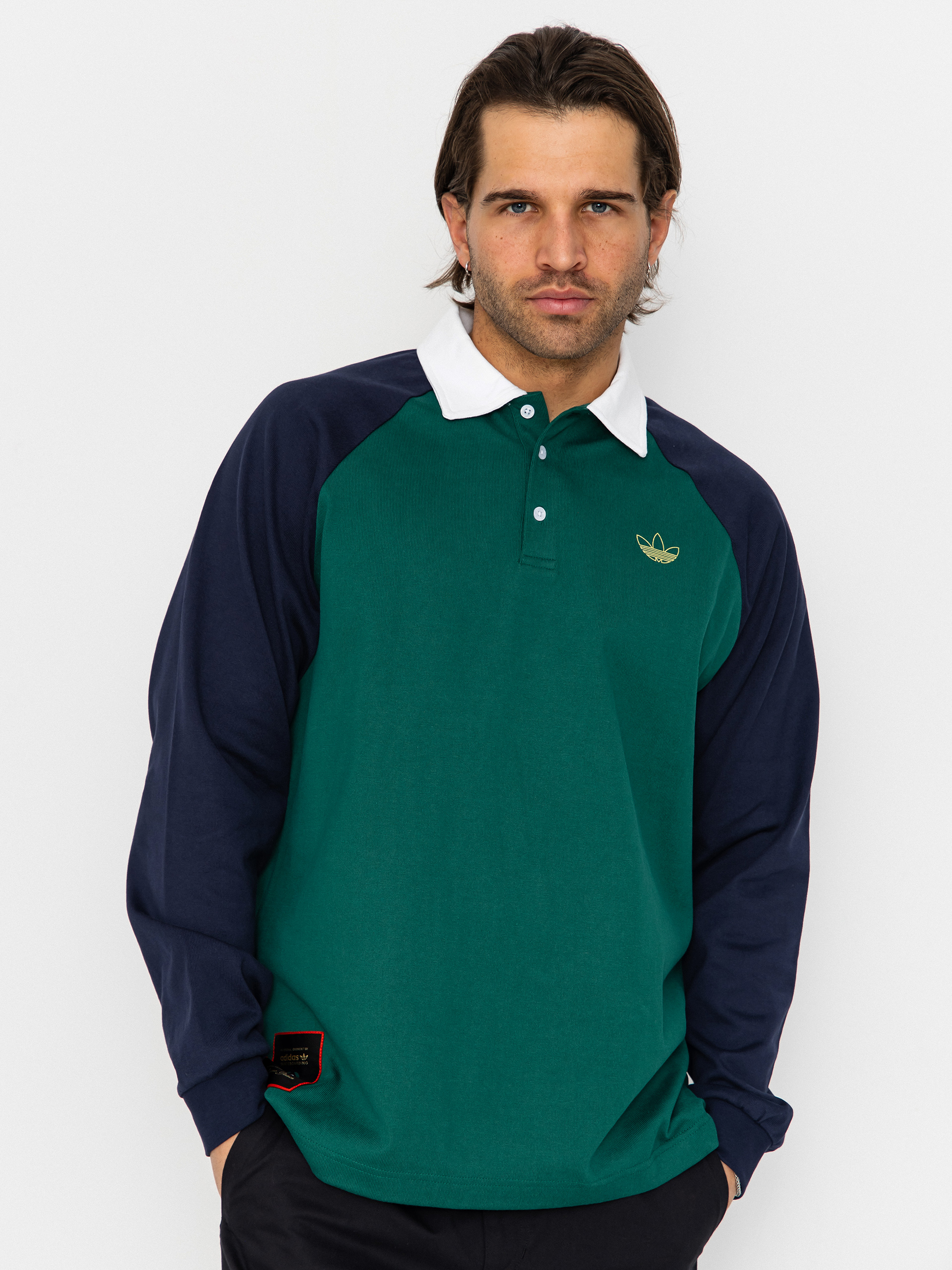 adidas Tyshawn Rugby Hosszú ujjú felső (cgreen/legink)