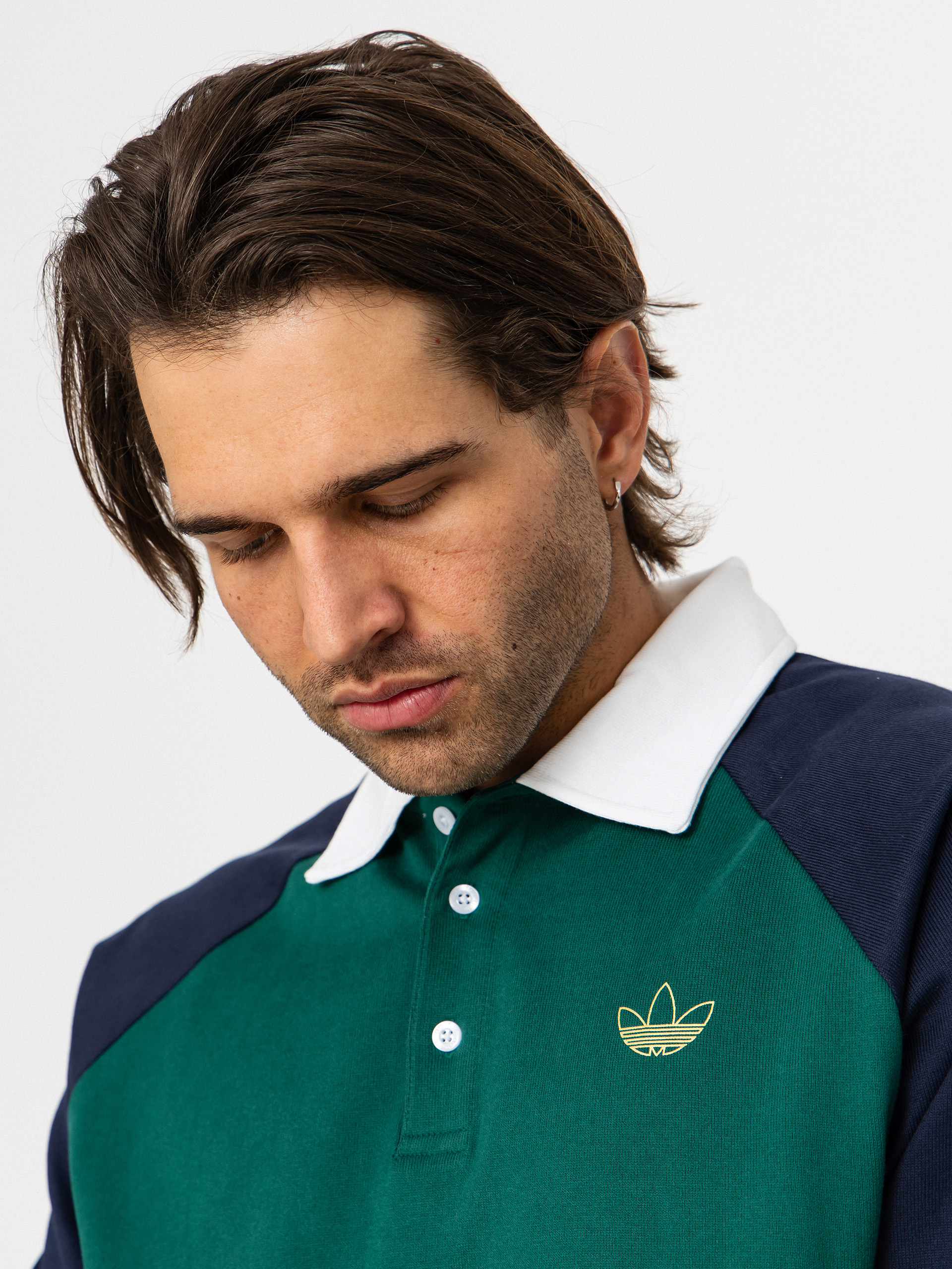 adidas Tyshawn Rugby Hosszú ujjú felső (cgreen/legink)