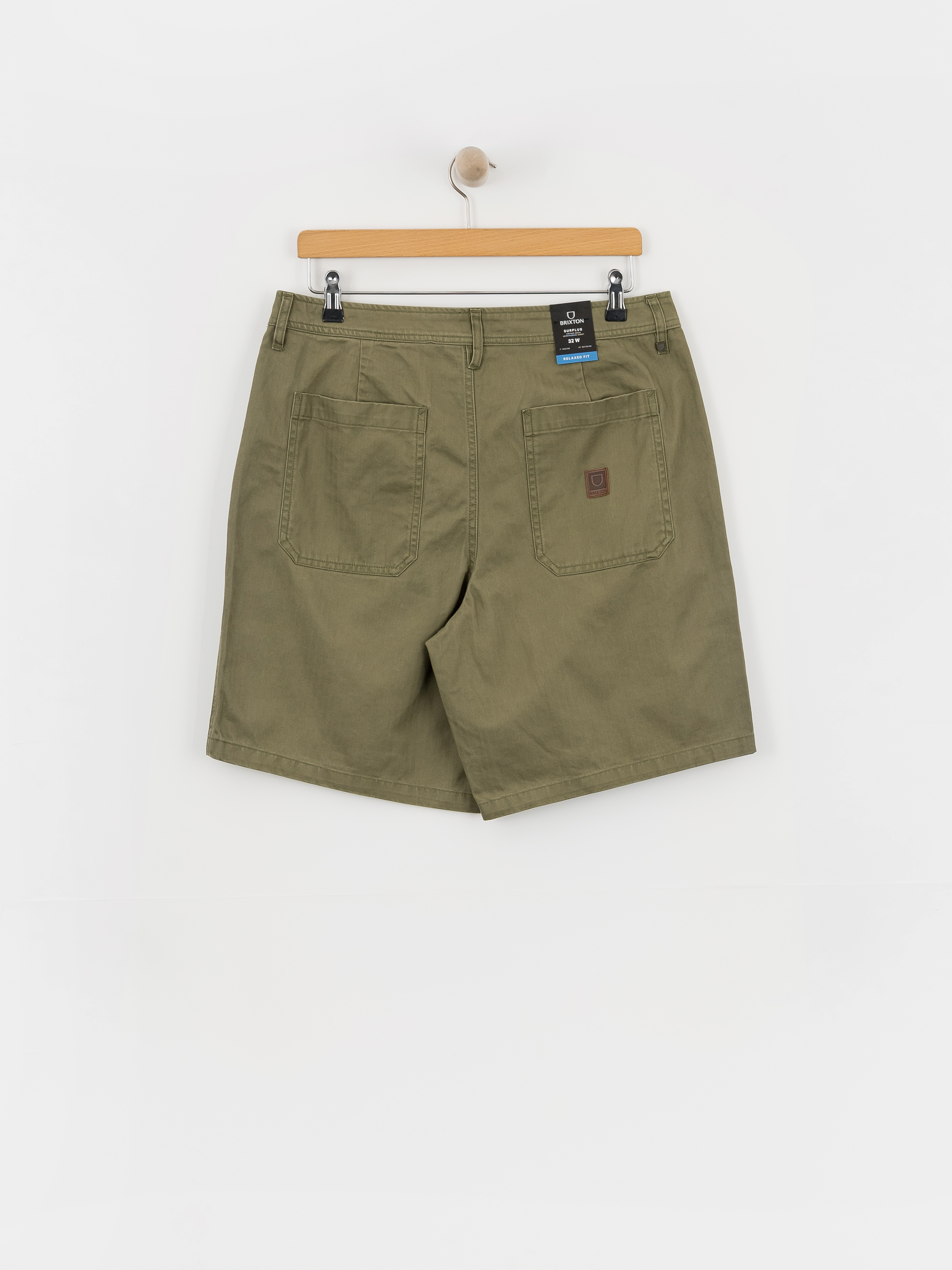 Brixton Surplus Vw Herringbone Rövidnadrág (washed olive green)