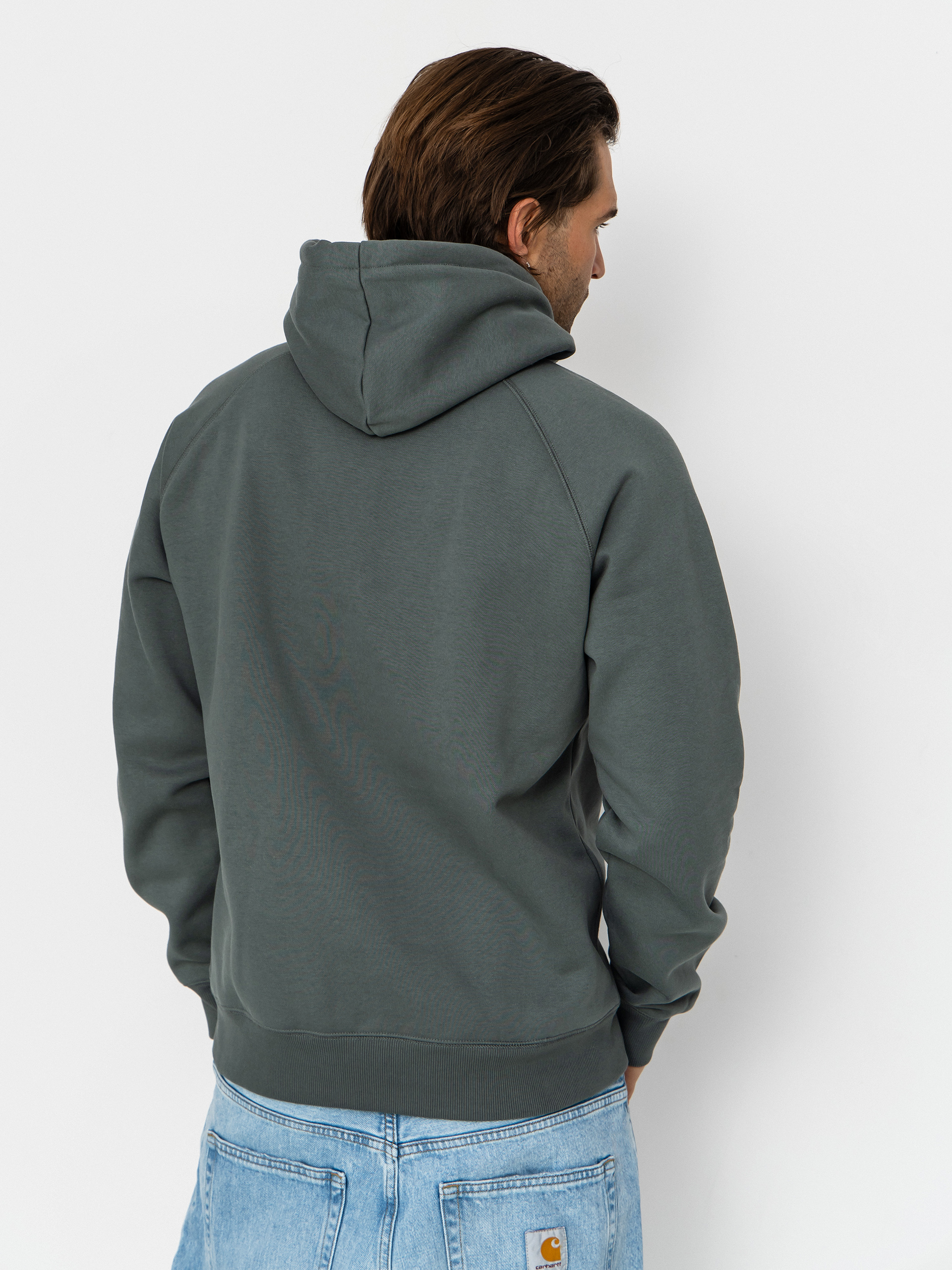 Kapucnis pulóver Carhartt WIP Chase HD (velvet green/gold)