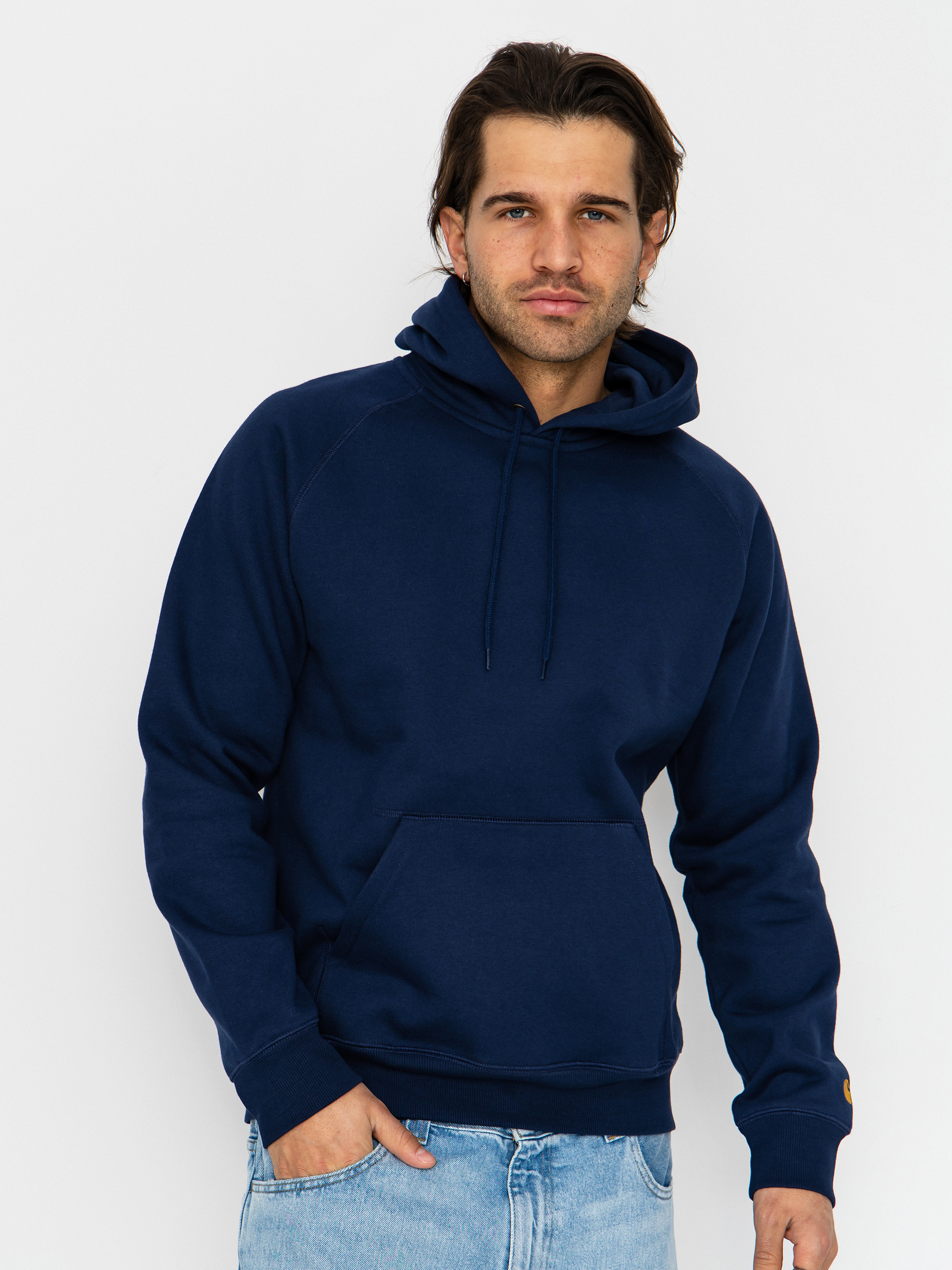 Kapucnis pulu00f3ver Carhartt WIP Chase HD (jupiter/gold)