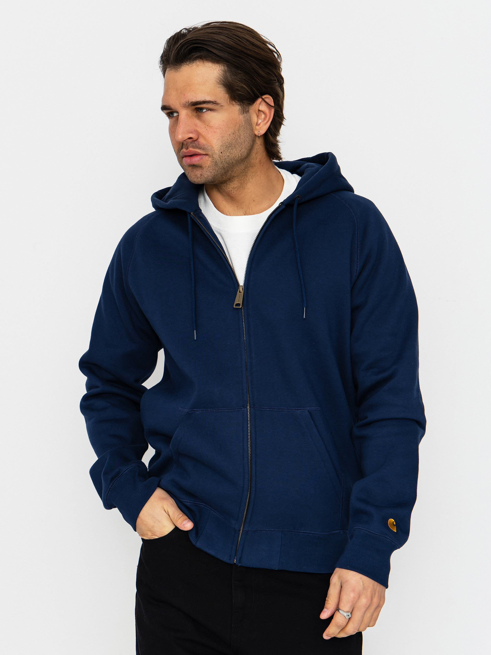 Kapucnis pulóver Carhartt WIP Chase ZHD (jupiter/gold)