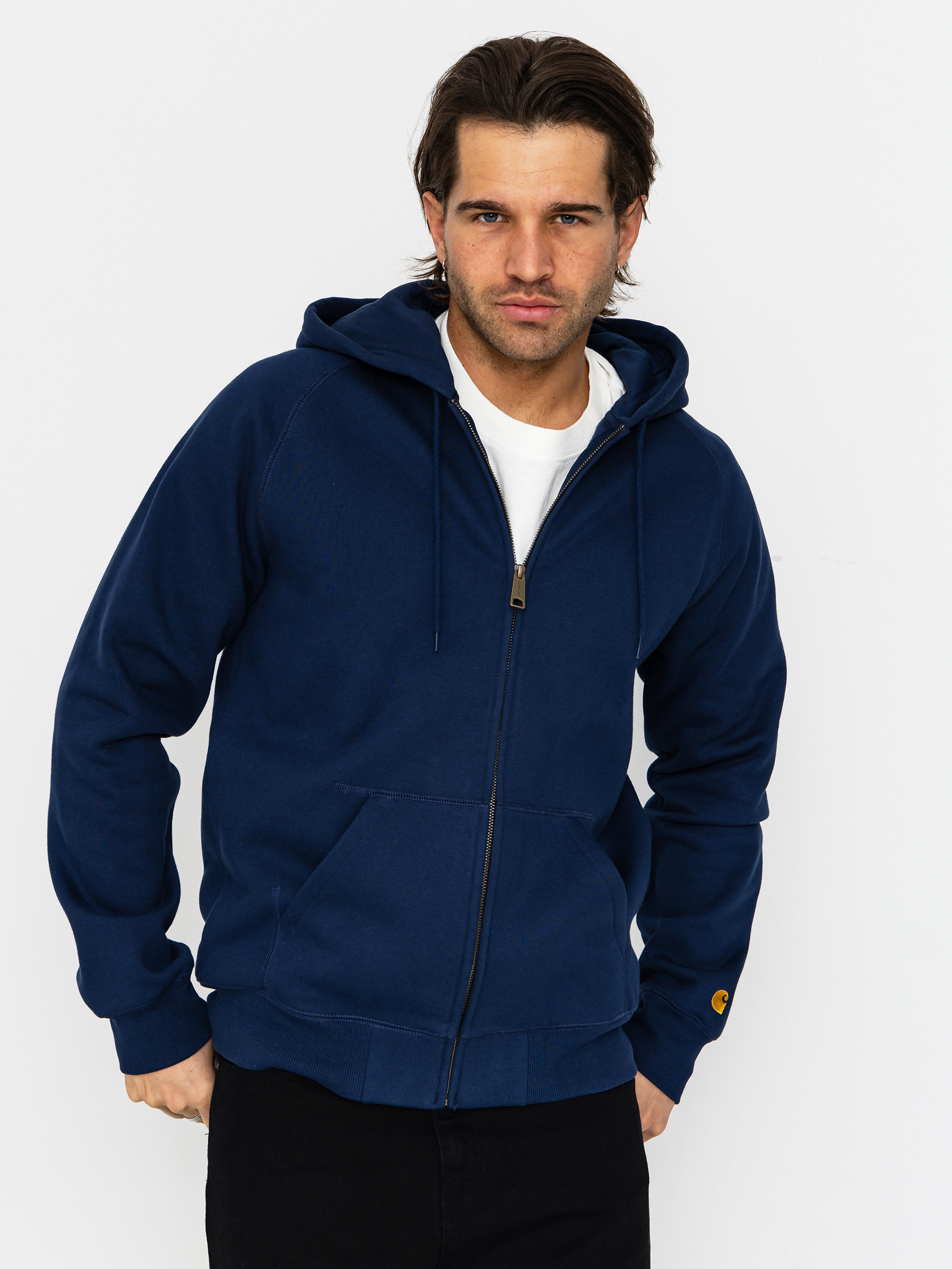 Kapucnis pulóver Carhartt WIP Chase ZHD (jupiter/gold)