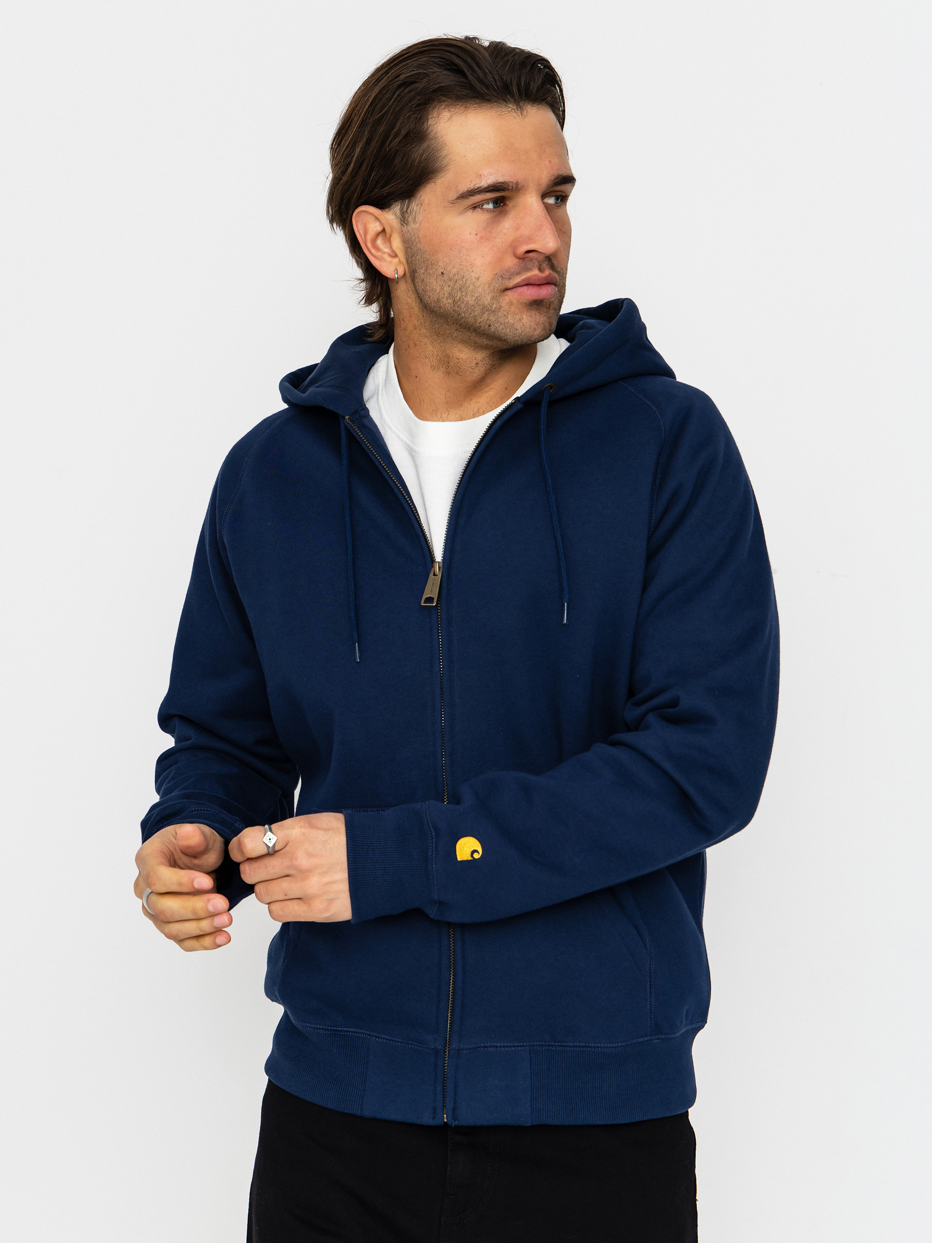 Kapucnis pulóver Carhartt WIP Chase ZHD (jupiter/gold)