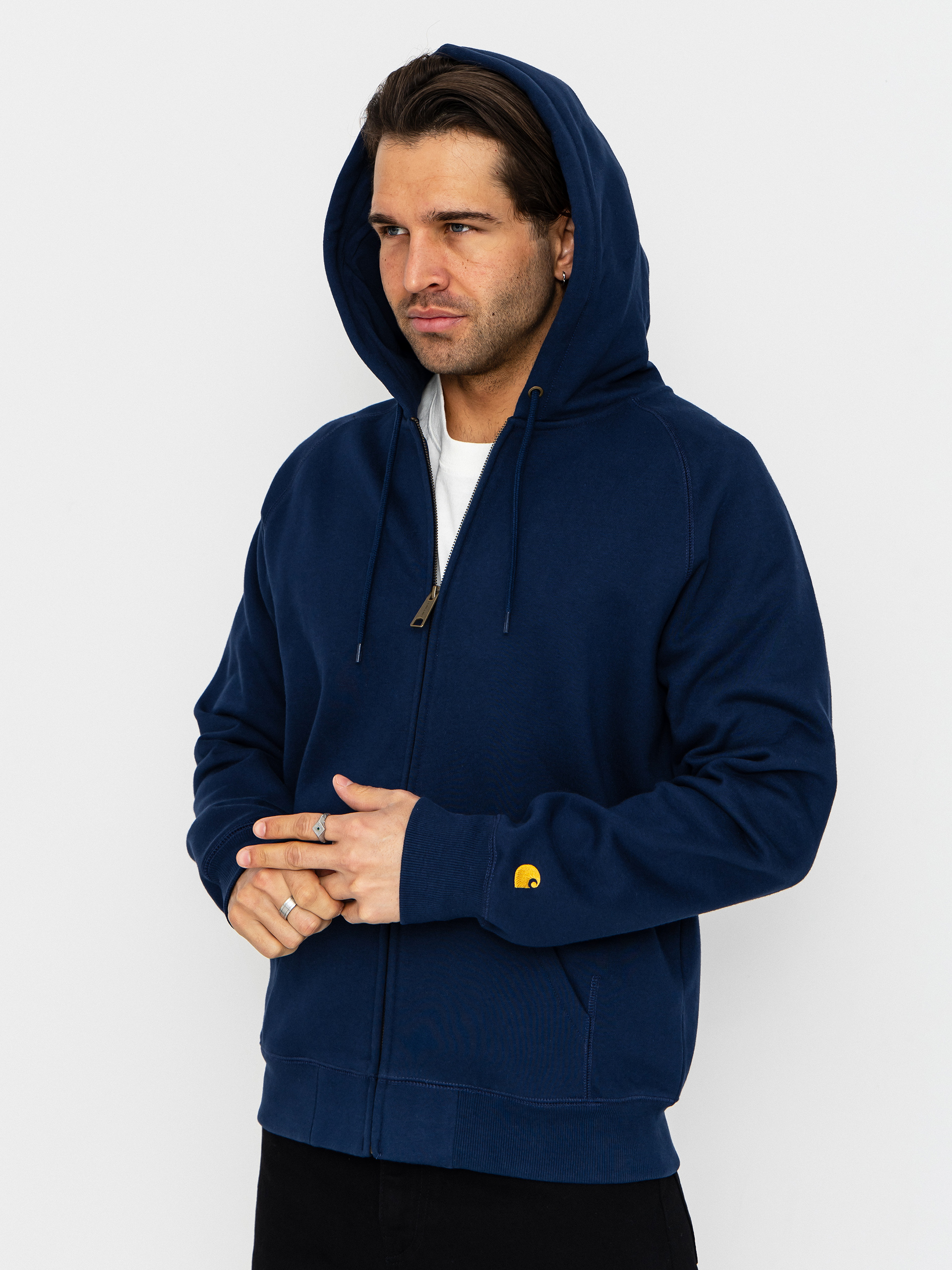 Kapucnis pulóver Carhartt WIP Chase ZHD (jupiter/gold)