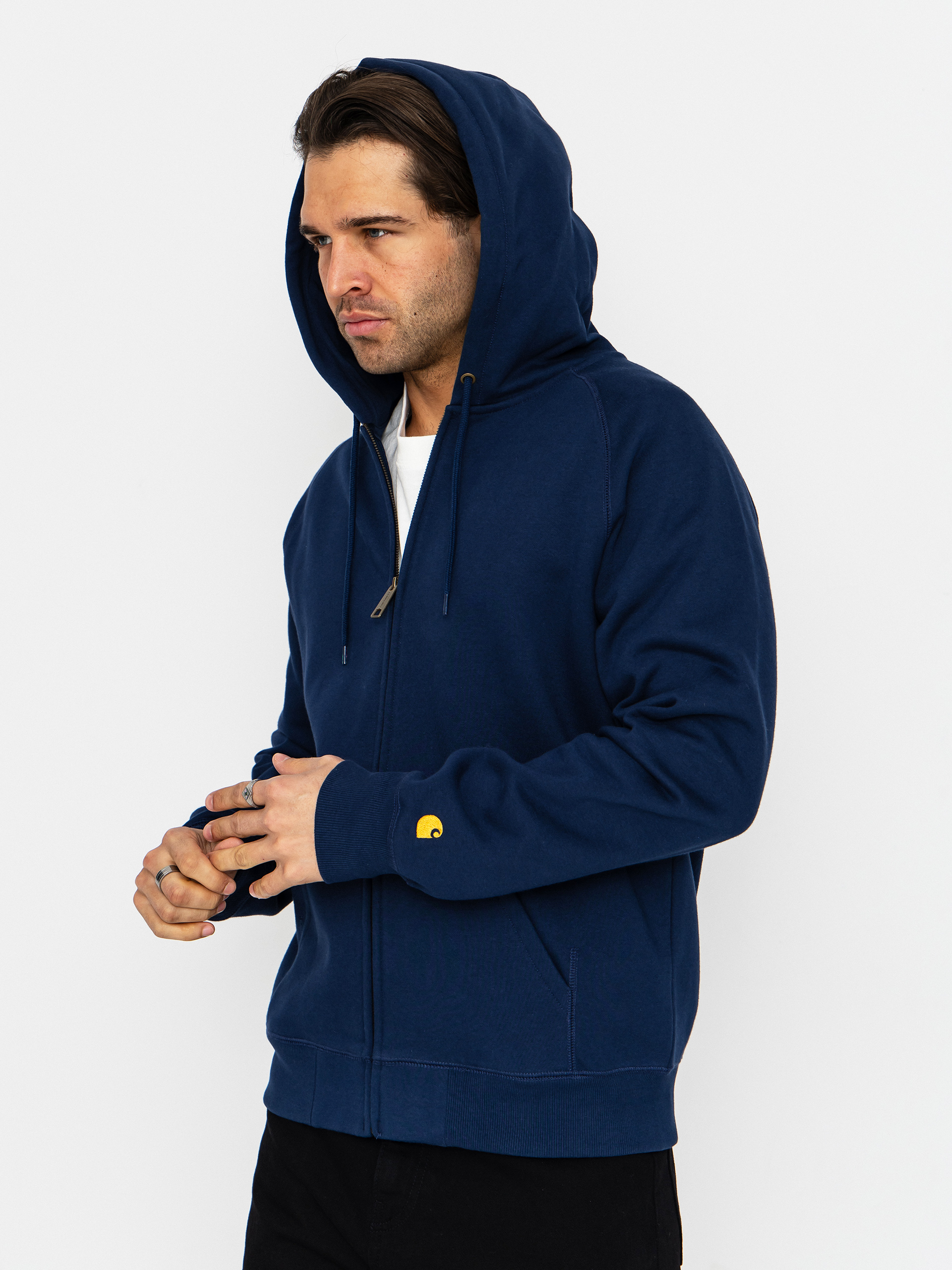 Kapucnis pulóver Carhartt WIP Chase ZHD (jupiter/gold)