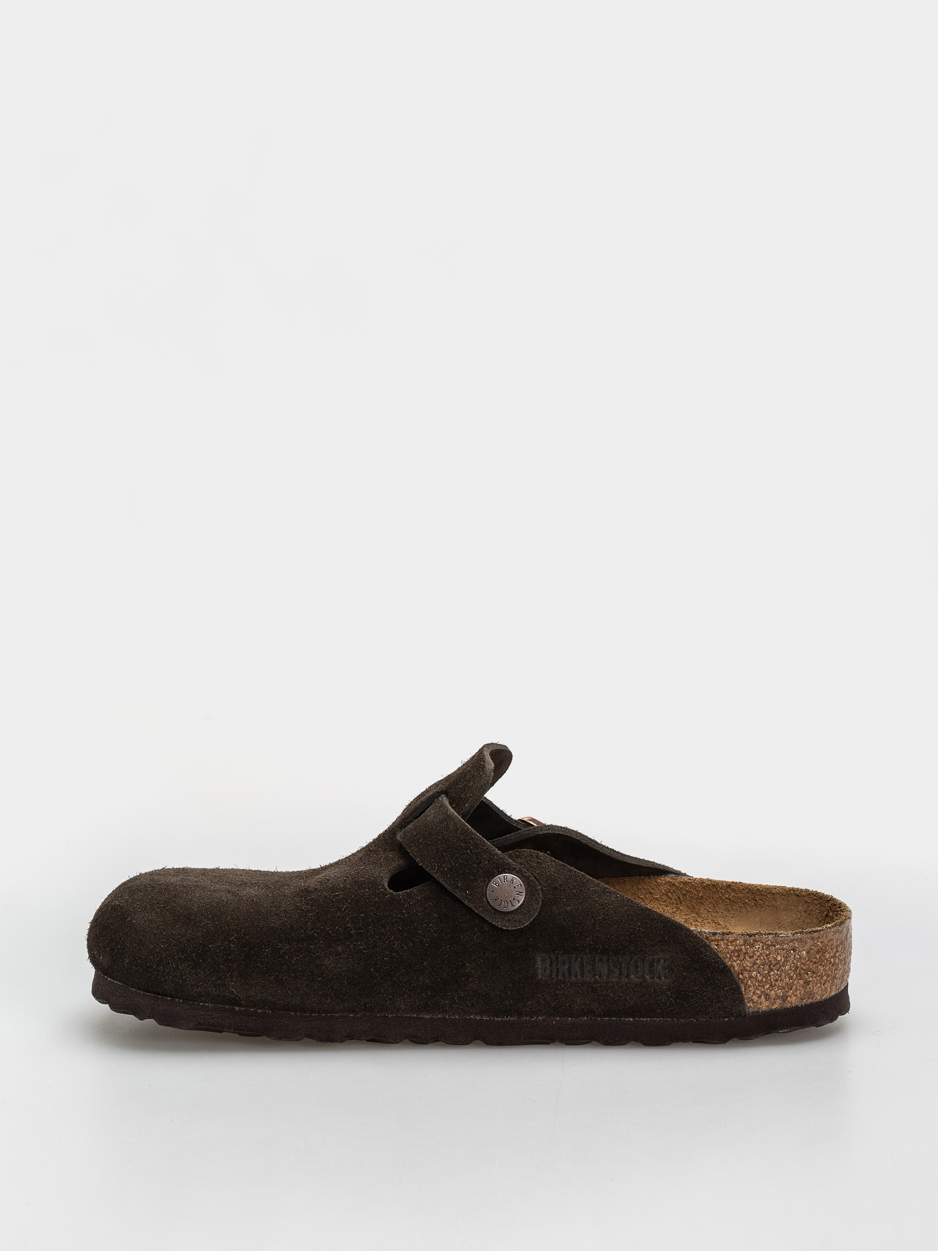 Birkenstock Boston Suede Leather Regular Flip-flop papucsok (mocca)