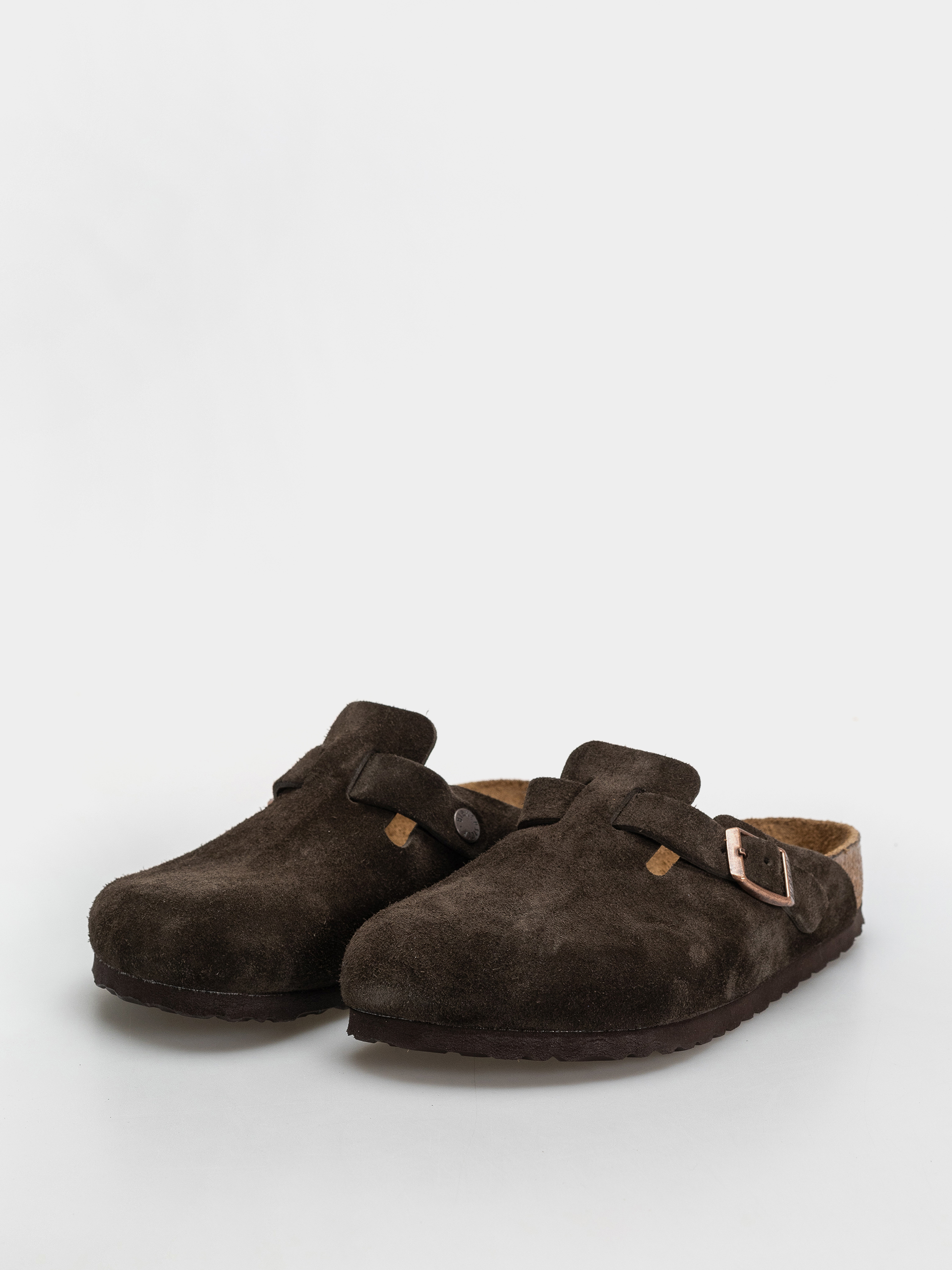 Birkenstock Boston Suede Leather Regular Flip-flop papucsok (mocca)