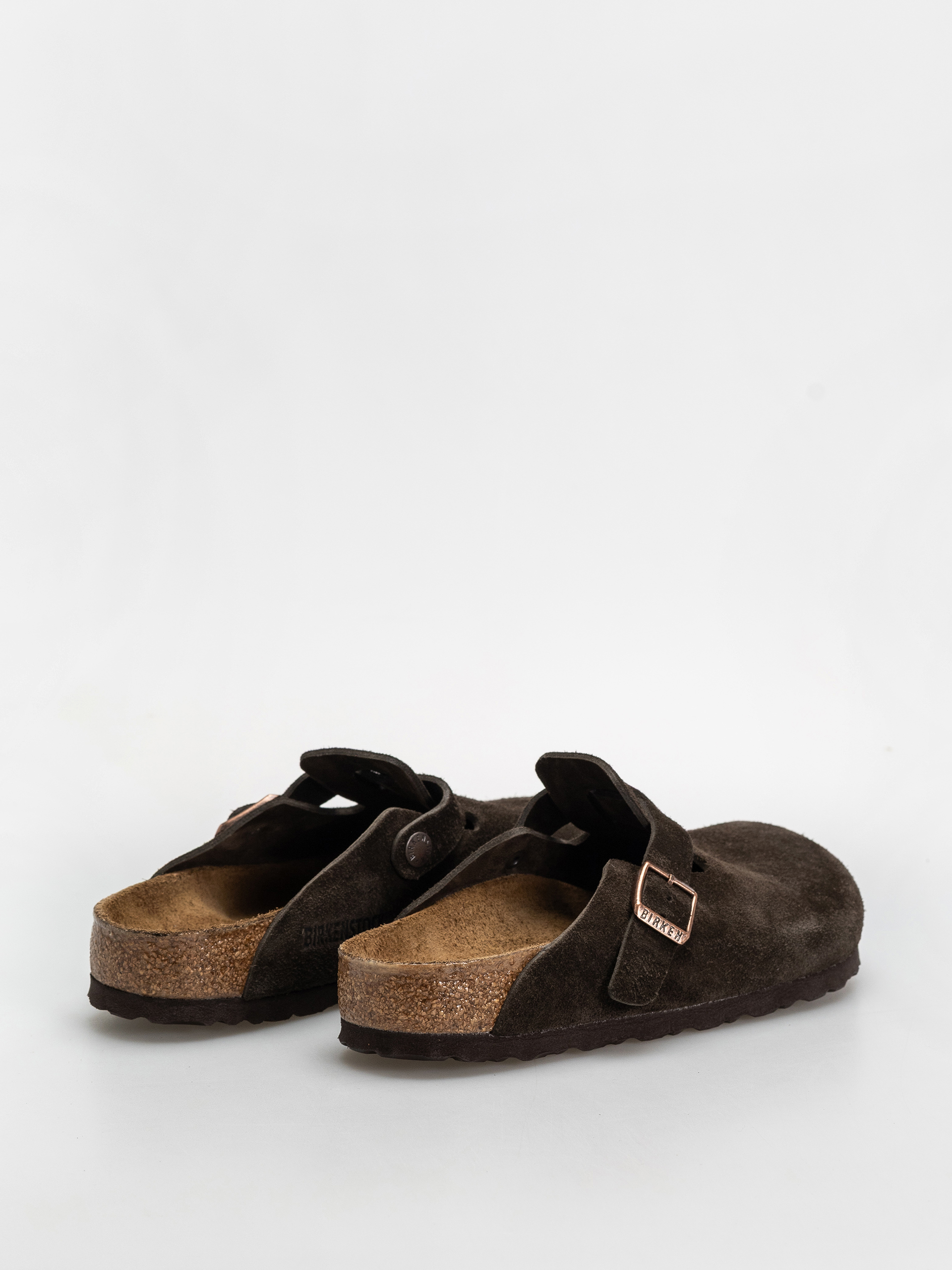 Birkenstock Boston Suede Leather Regular Flip-flop papucsok (mocca)