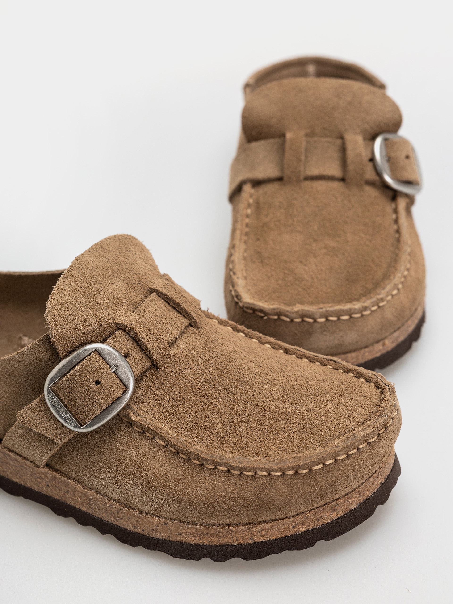 Birkenstock Buckley Suede Leather Narrow Wmn Flip-flop papucsok (gray taupe)