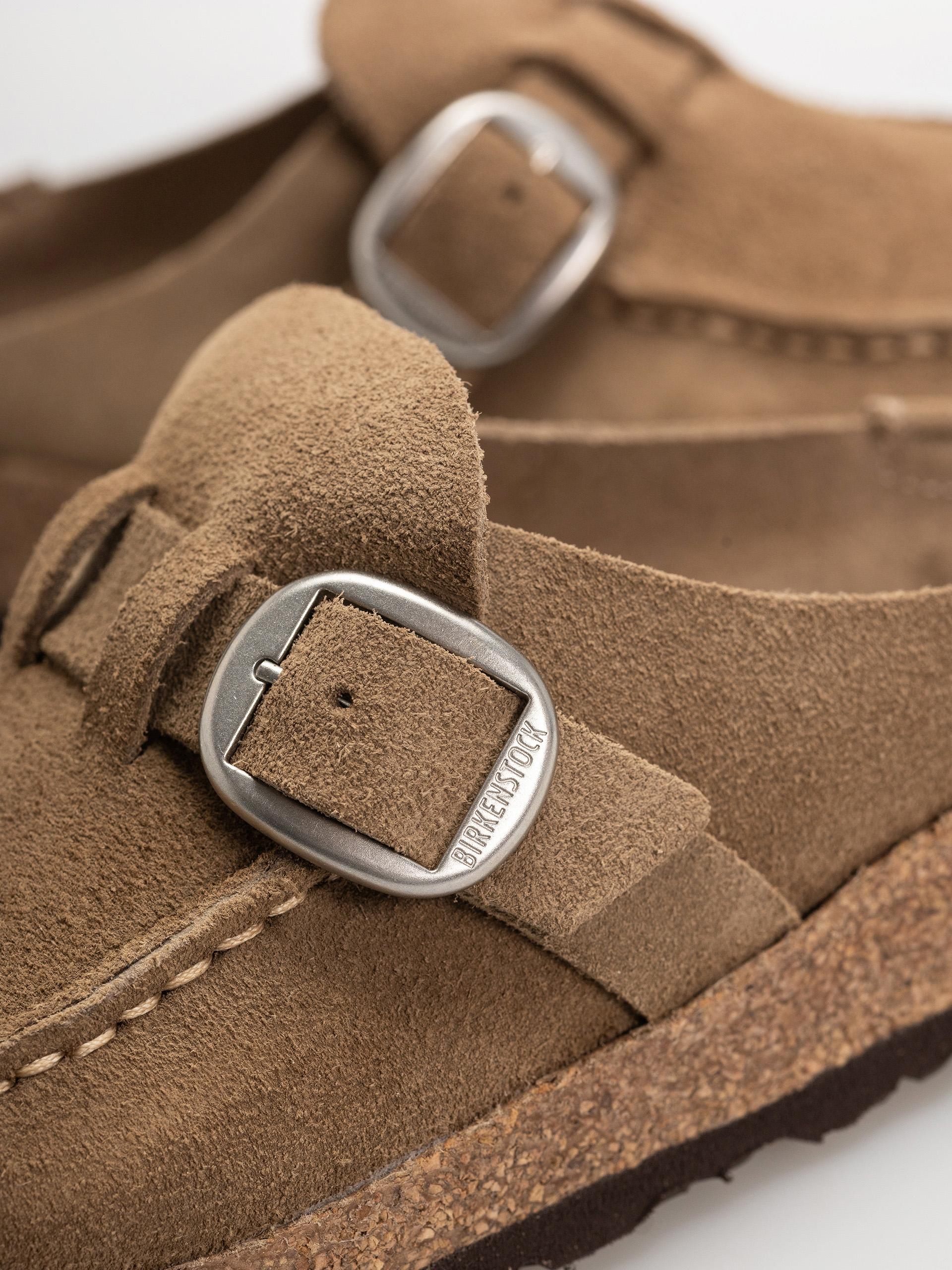 Birkenstock Buckley Suede Leather Narrow Wmn Flip-flop papucsok (gray taupe)
