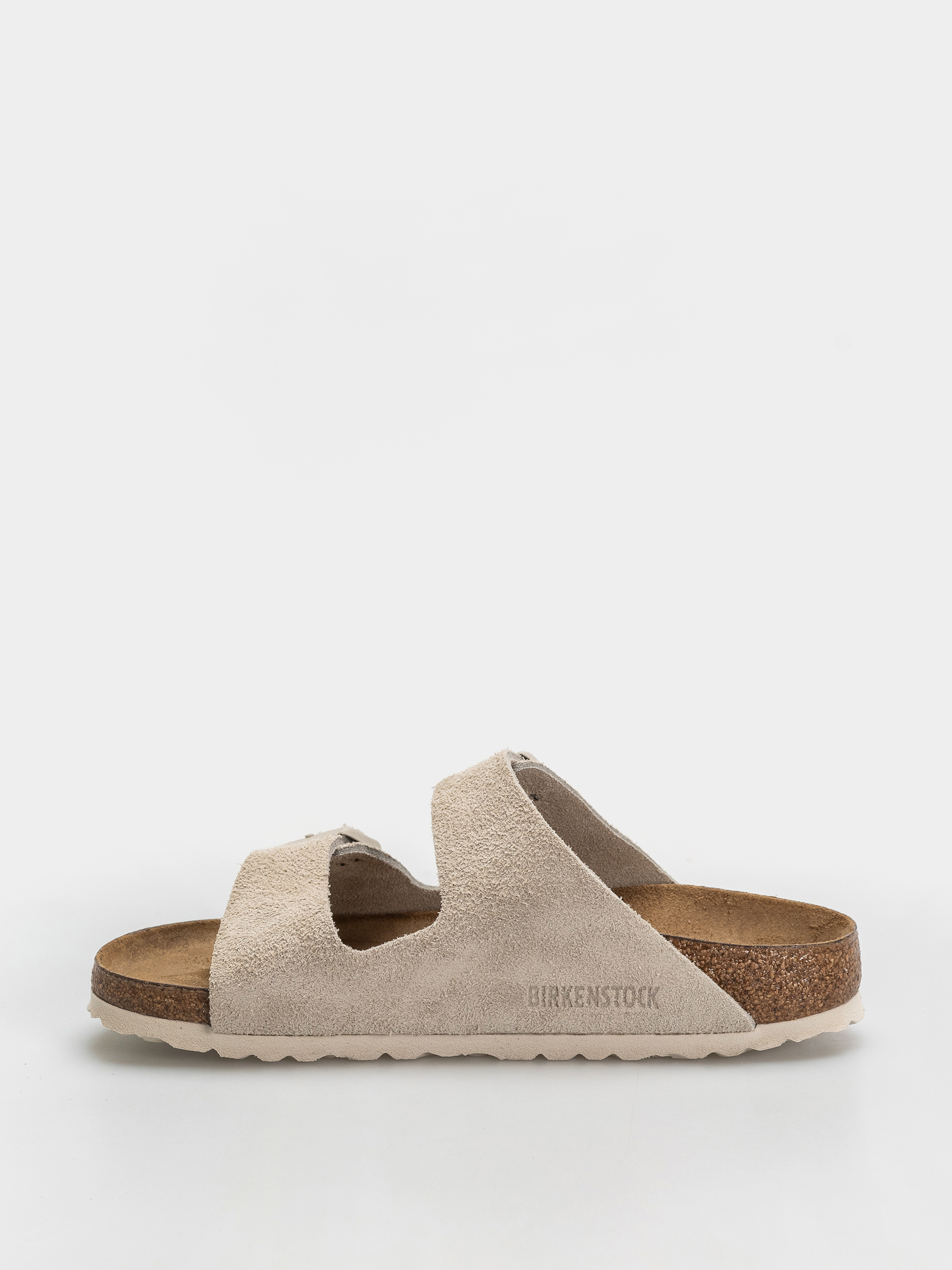 Birkenstock Arizona Suede Leather Narrow Flip-flop papucsok (oyster)