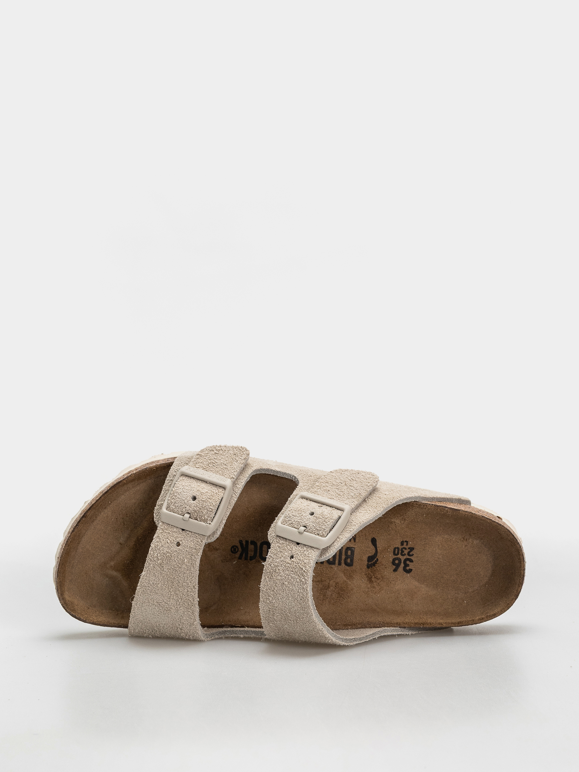 Birkenstock Arizona Suede Leather Narrow Flip-flop papucsok (oyster)