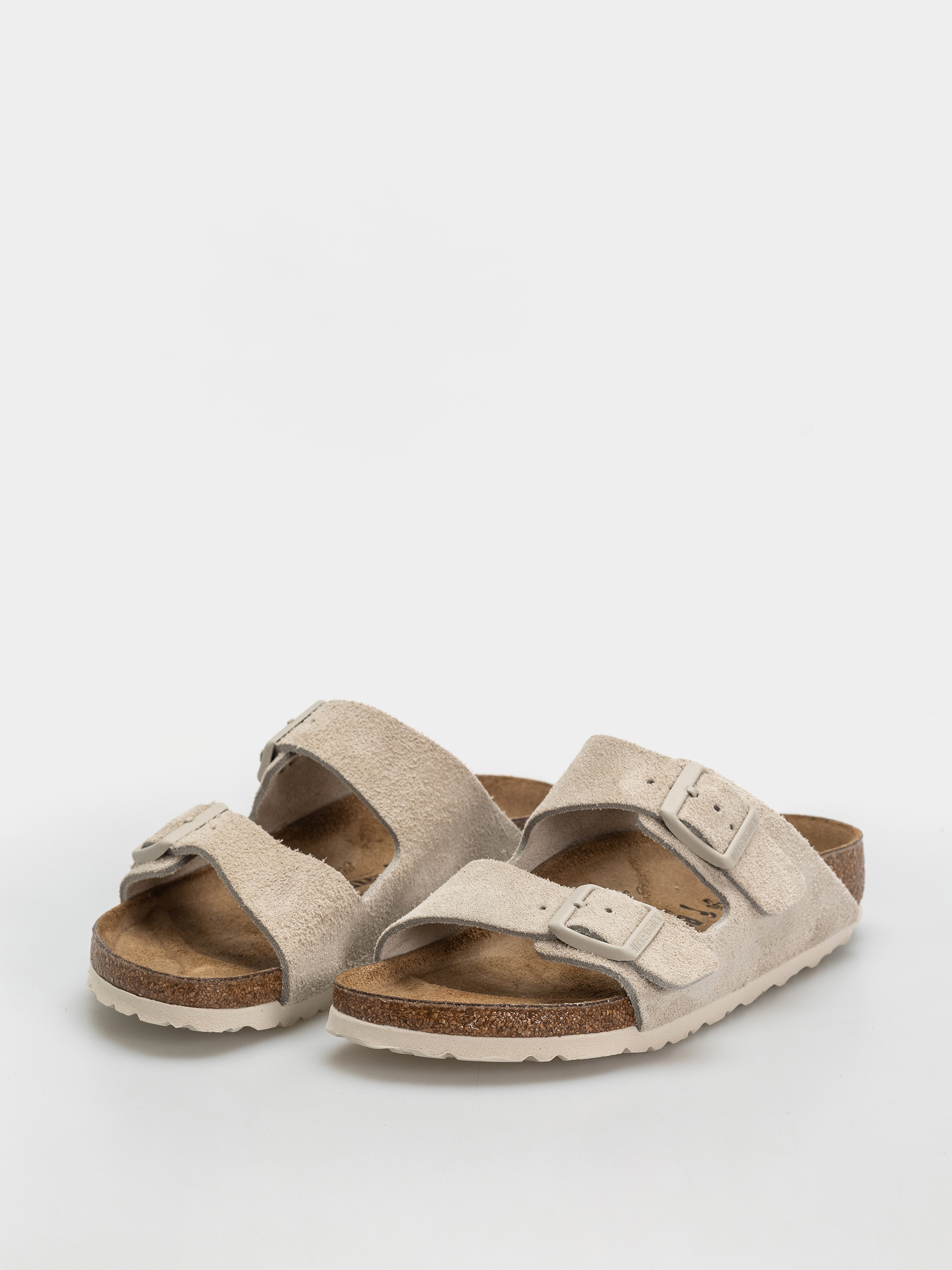 Birkenstock Arizona Suede Leather Narrow Flip-flop papucsok (oyster)