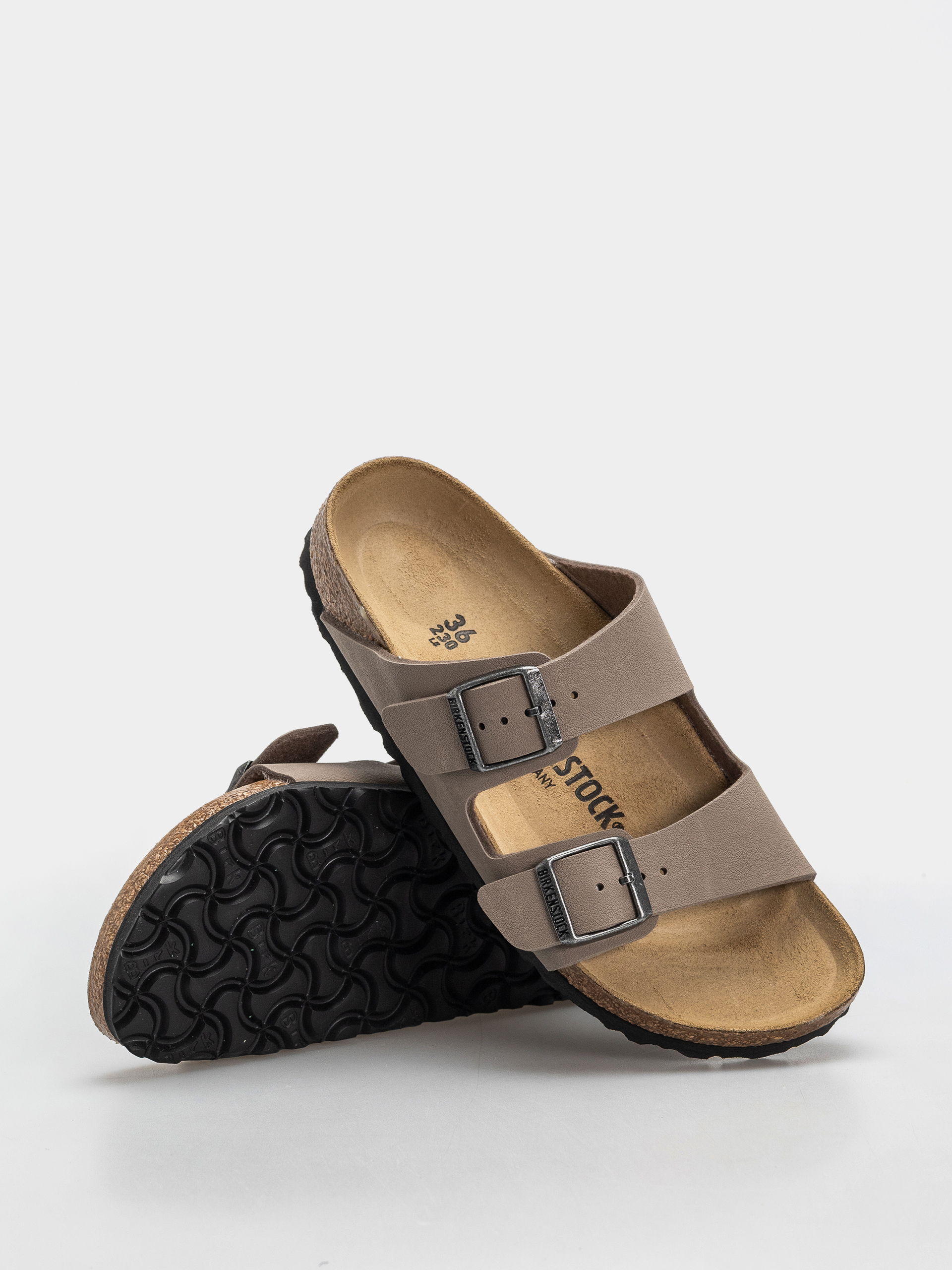Birkenstock Arizona Birkibuc Narrow Flip-flop papucsok (gray taupe)