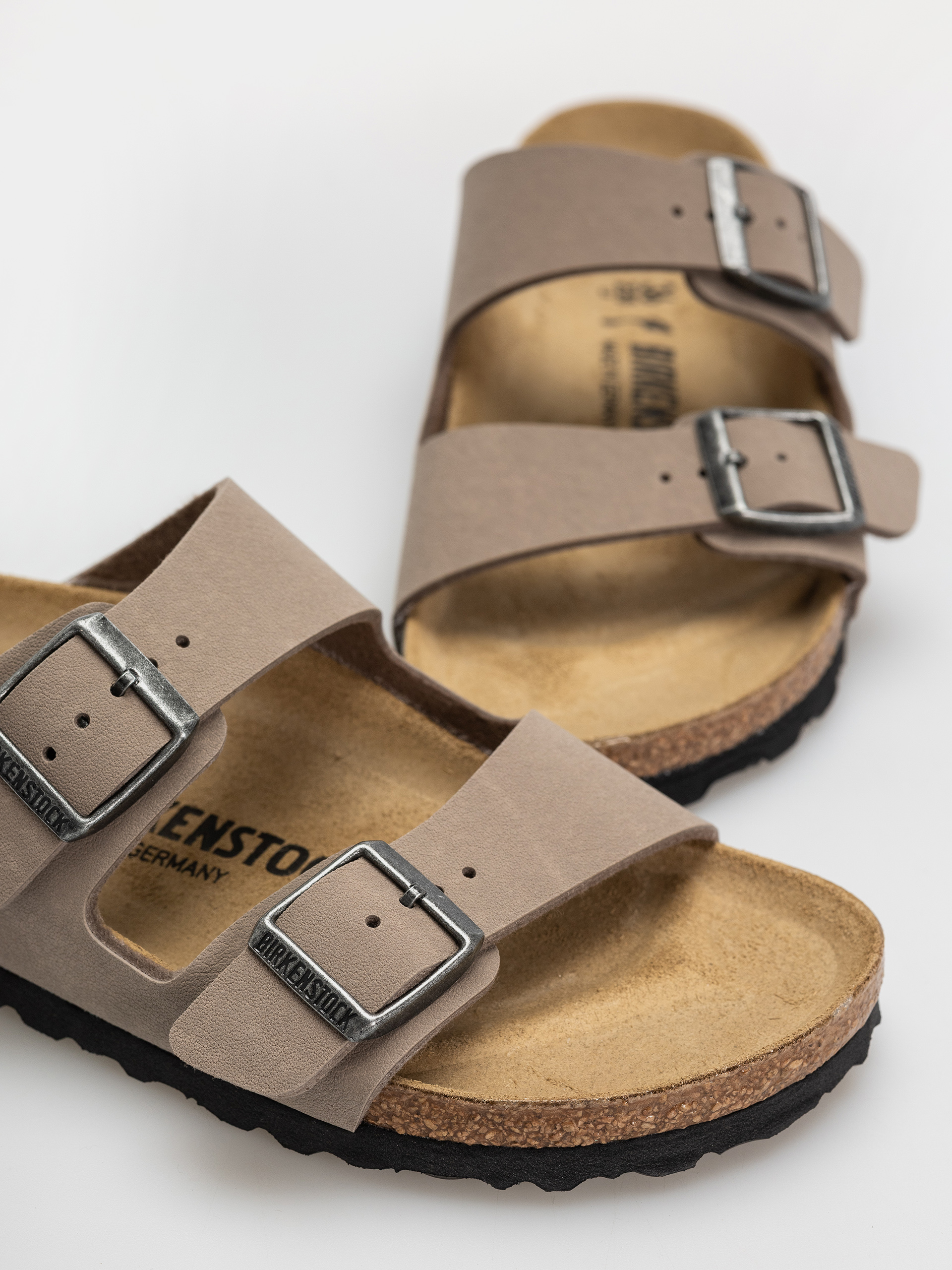 Birkenstock Arizona Birkibuc Narrow Flip-flop papucsok (gray taupe)