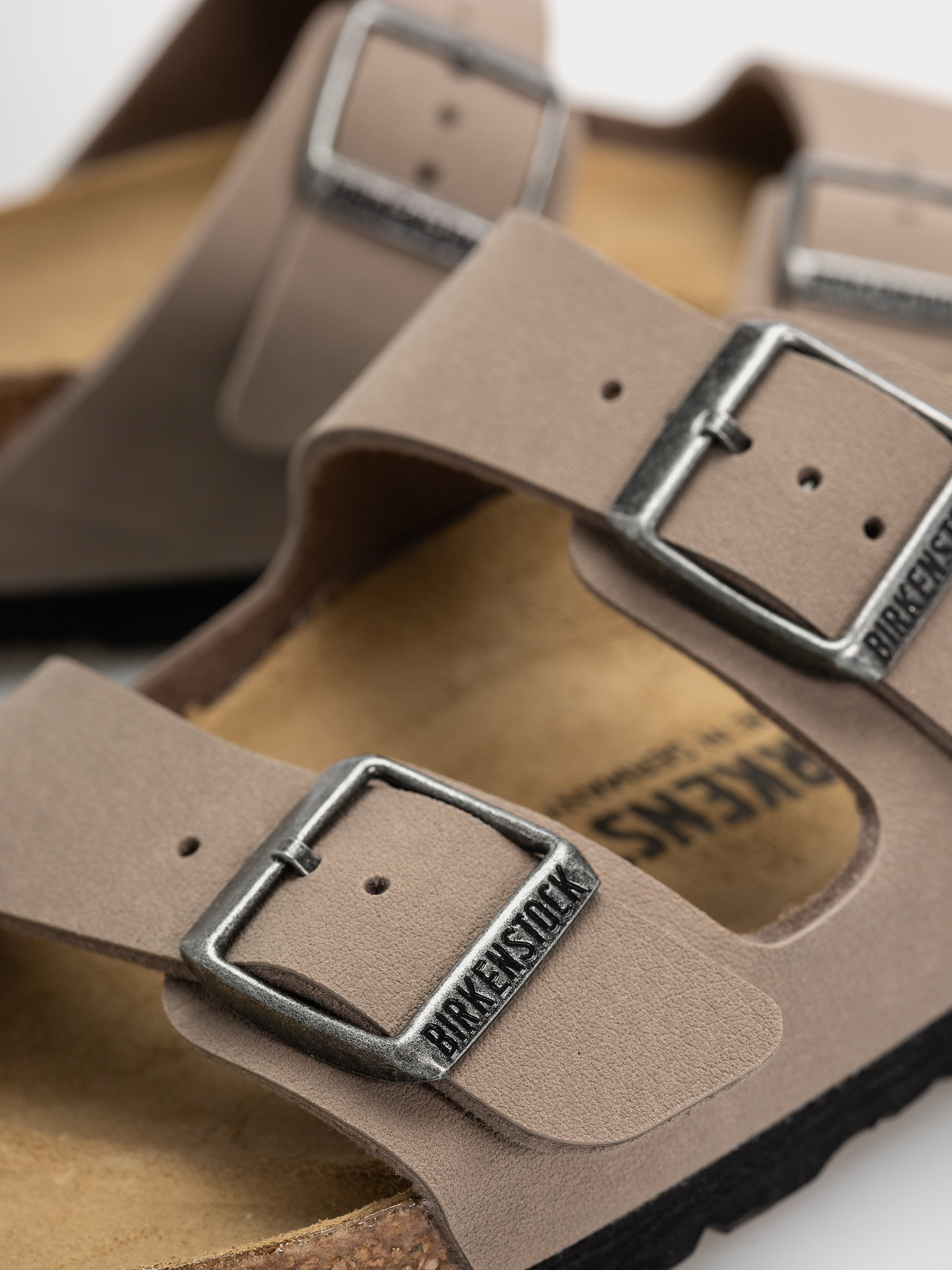 Birkenstock Arizona Birkibuc Narrow Flip-flop papucsok (gray taupe)